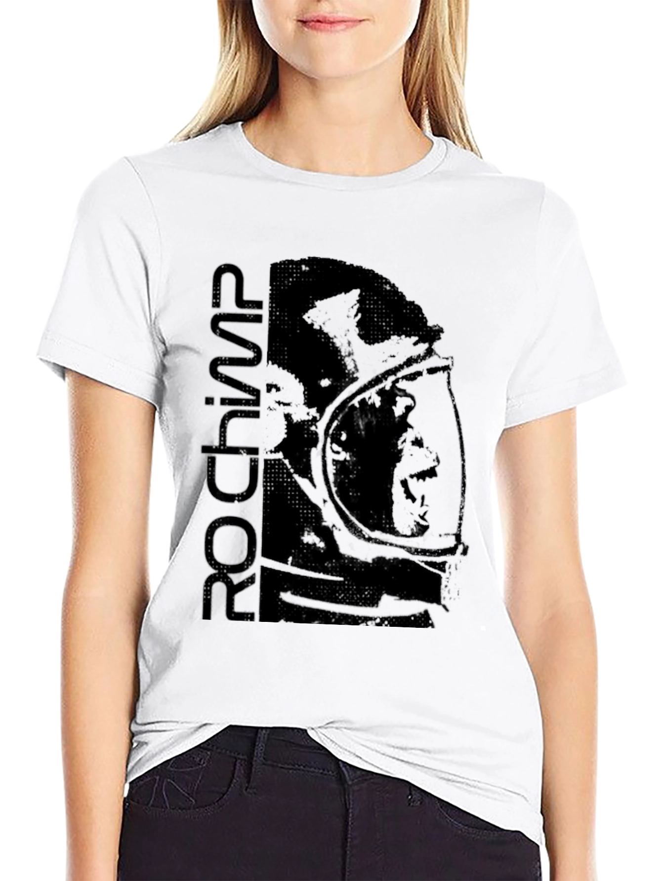 Retro Astronaut Graphic Black T-Shirt