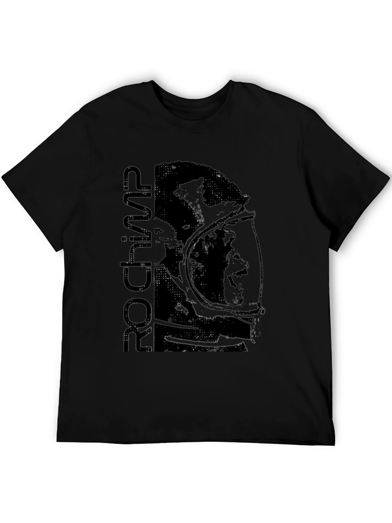 Retro Astronaut Graphic Black T-Shirt