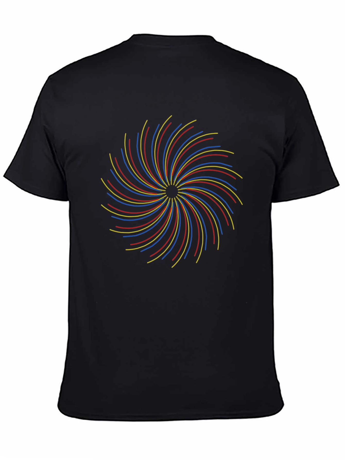 Abstract Swirl Graphic T-Shirt - Black
