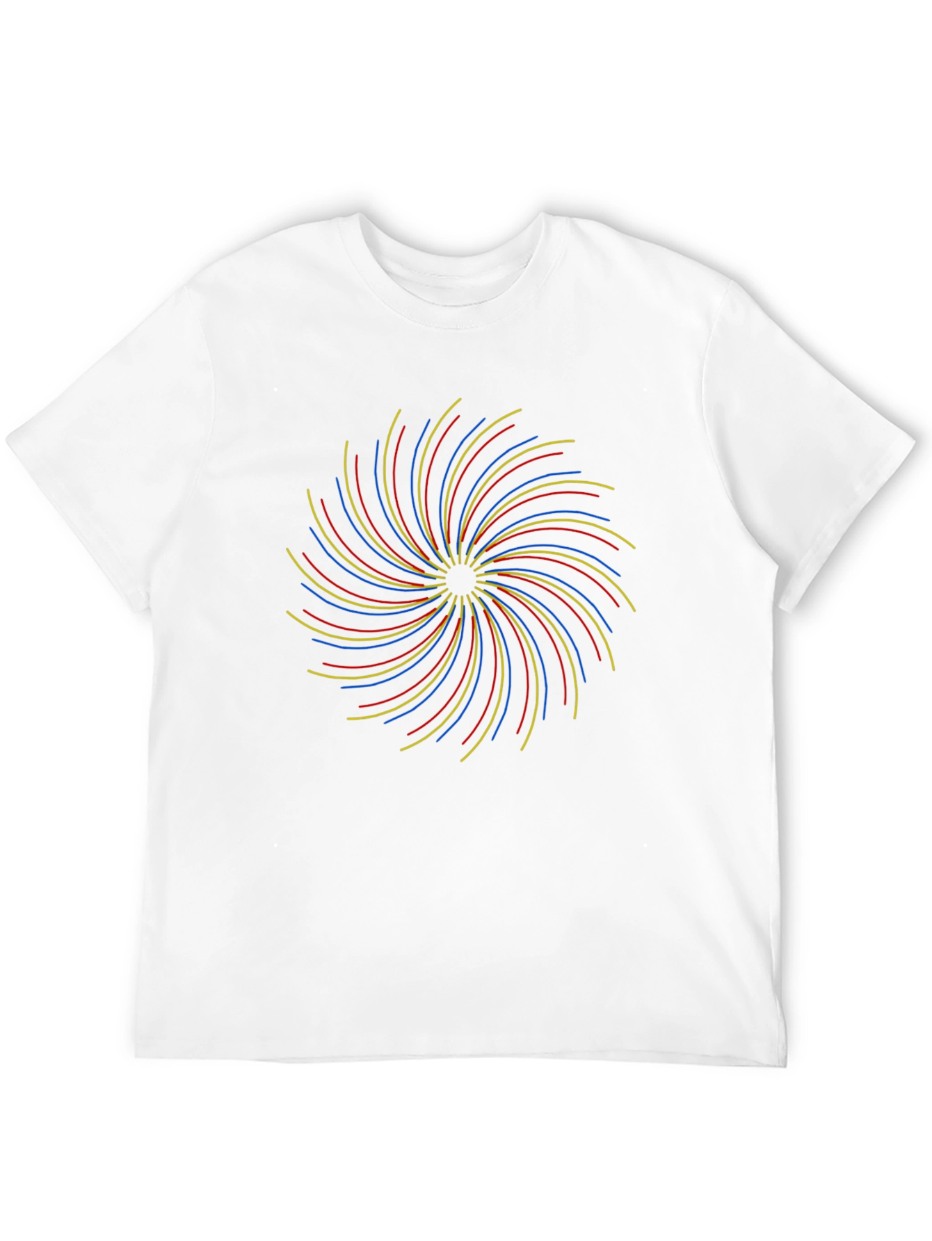 Abstract Swirl Graphic T-Shirt - Black