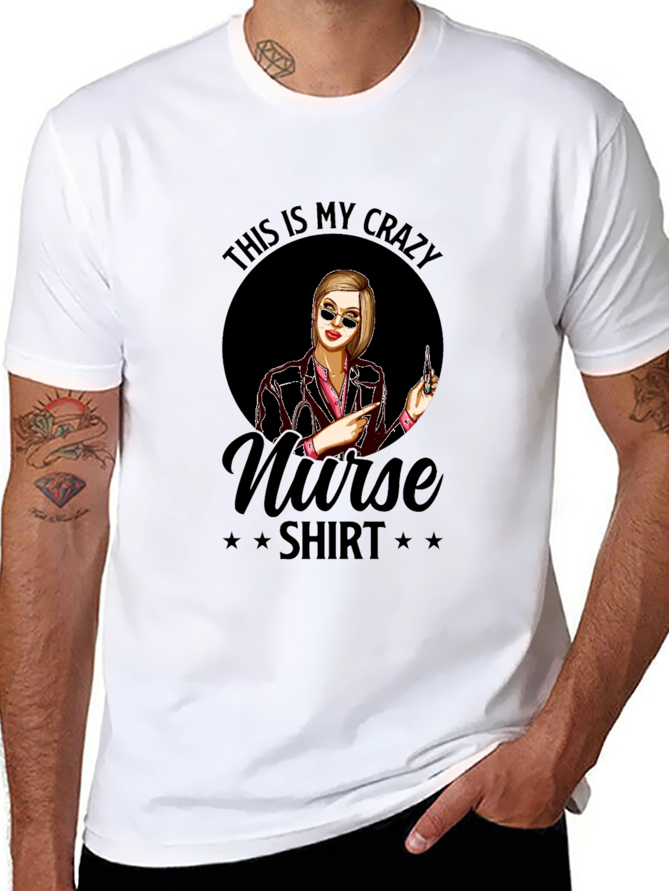 Crazy Nurse T-Shirt - Novelty Graphic Tee