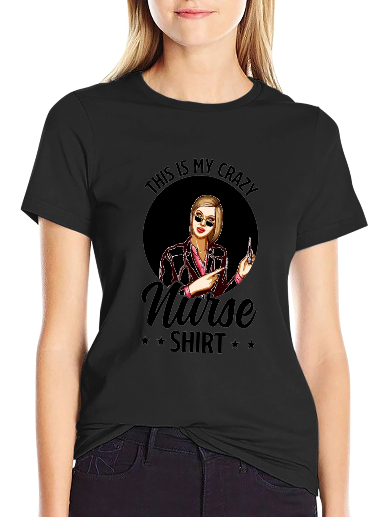 Crazy Nurse T-Shirt - Novelty Graphic Tee