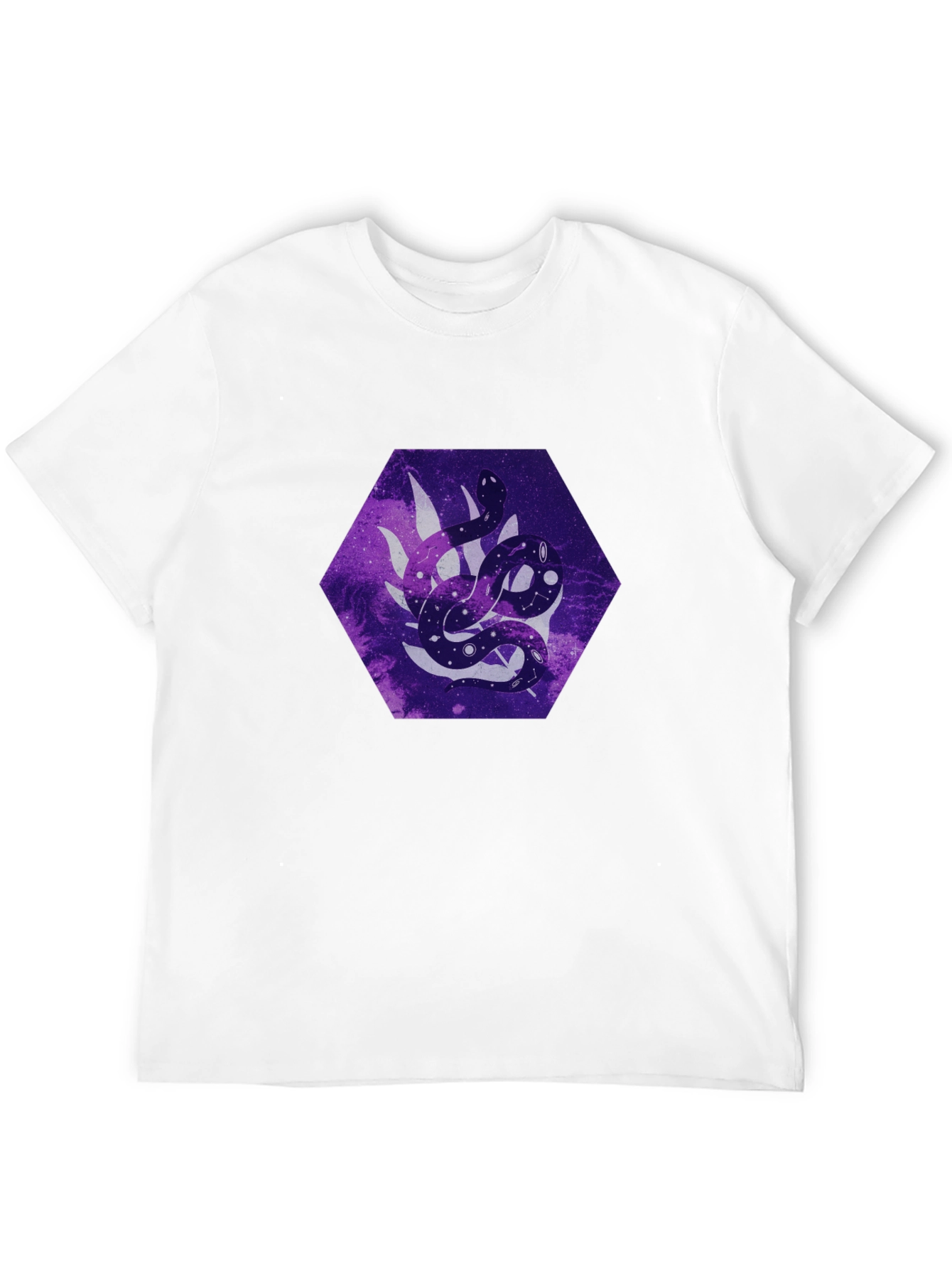 Galaxy Snake Graphic Tee - Stylish Mens Black T-Shirt