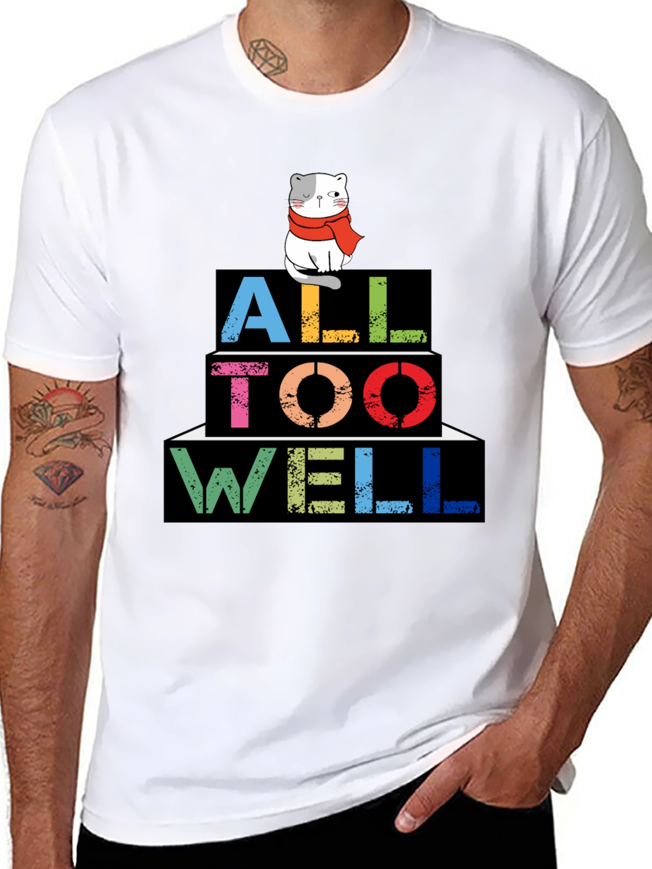 All Too Well Cat Graphic Tee - Trendy Style