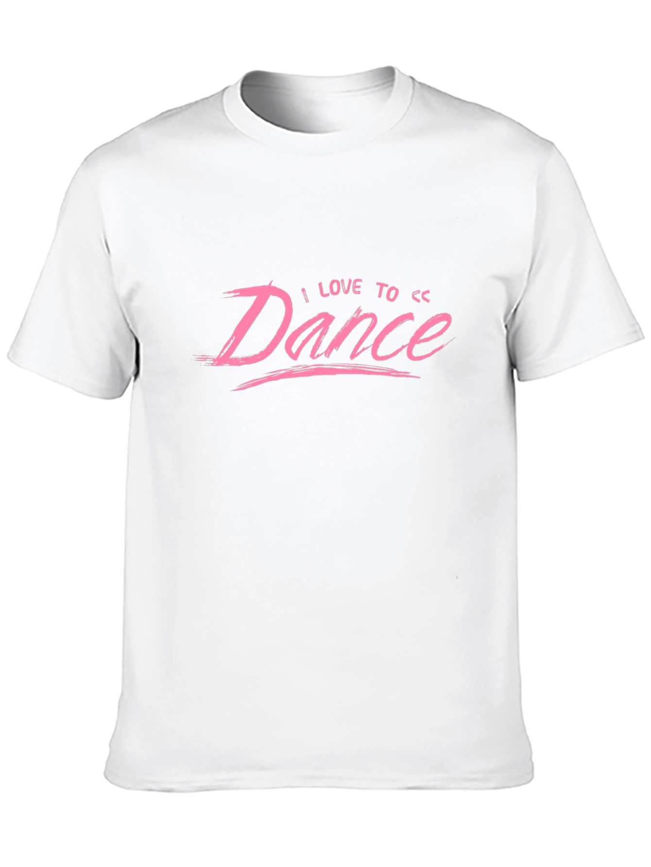 I Love to Dance Pink Graphic Black T-Shirt