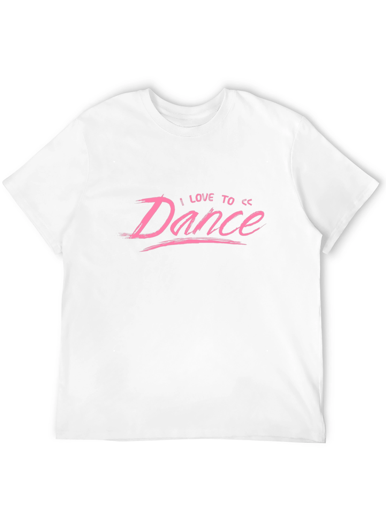 I Love to Dance Pink Graphic Black T-Shirt
