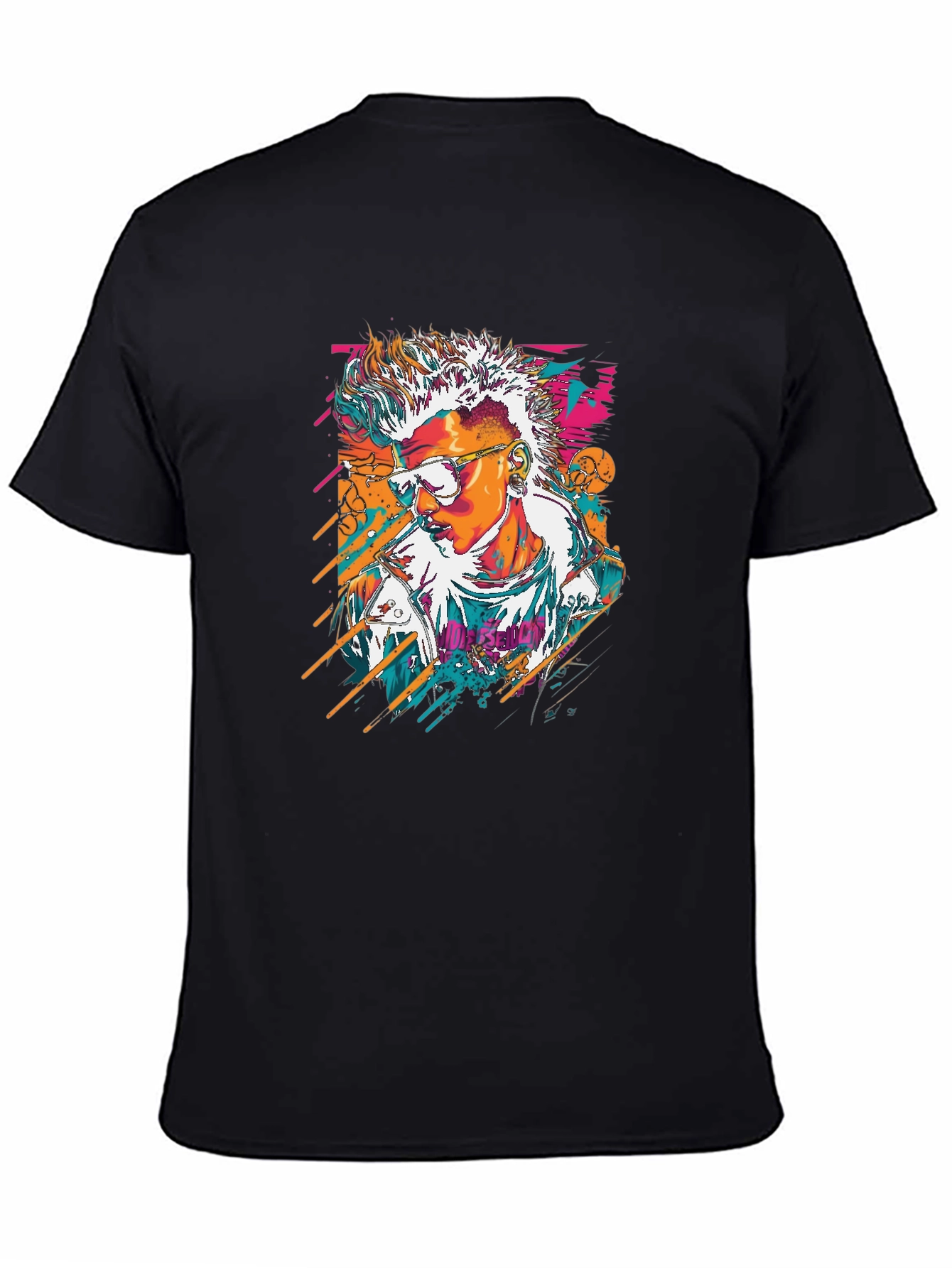Retro Graphic T-Shirt - Black Cotton Tee