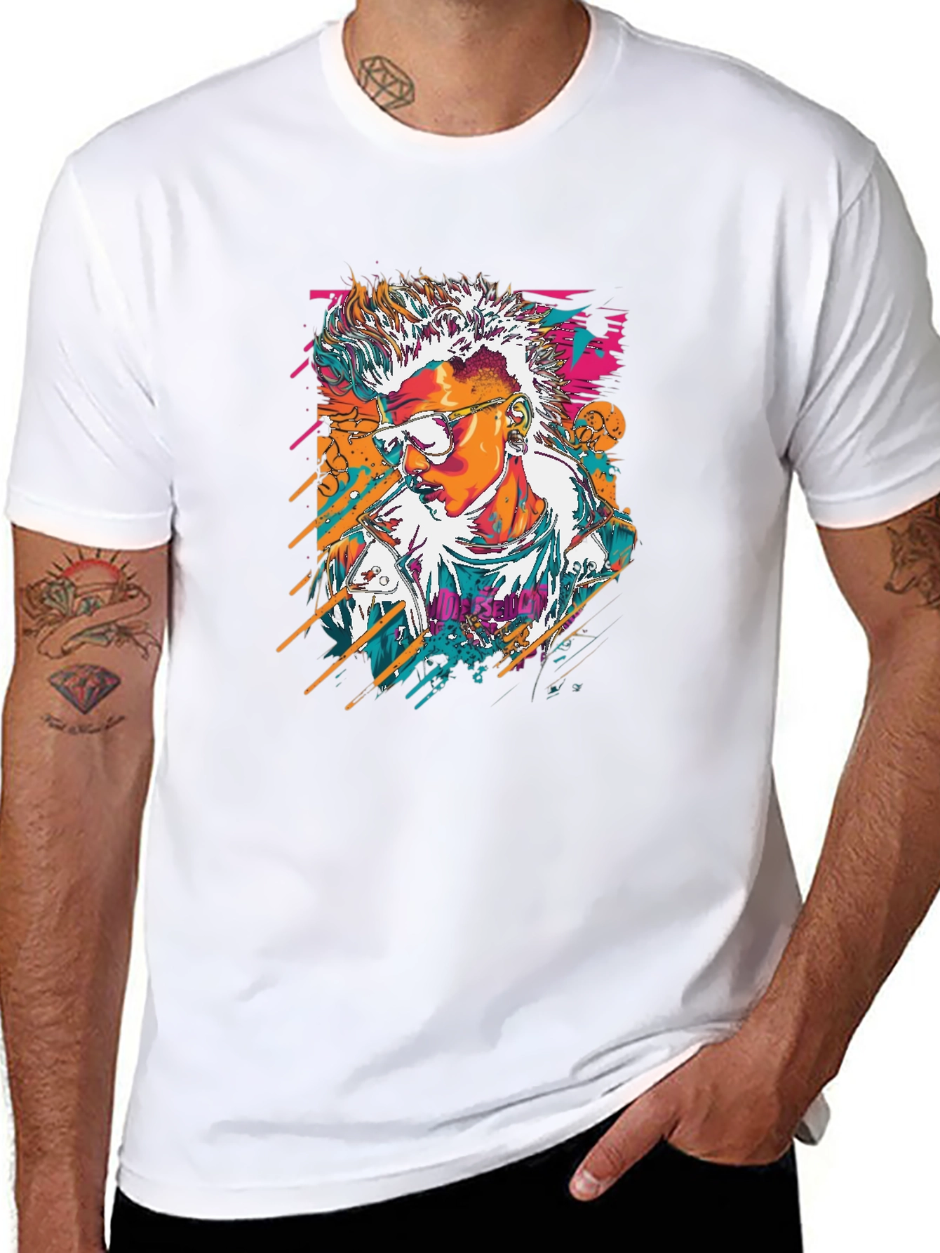 Retro Graphic T-Shirt - Black Cotton Tee
