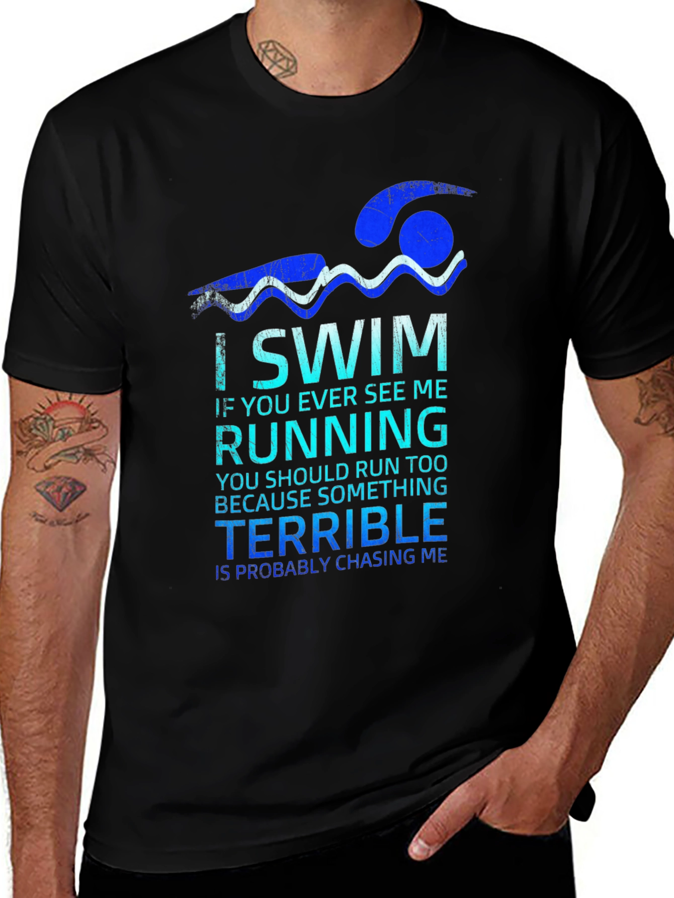 I Swim Terrible Chasing Me Graphic Tee