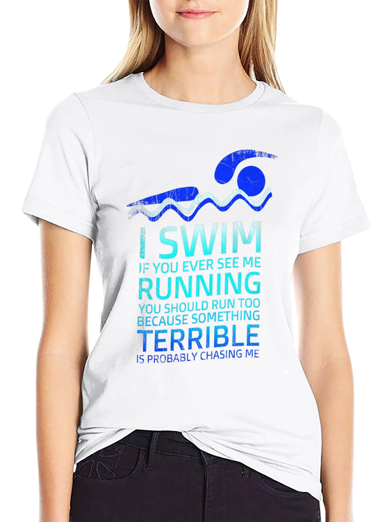 I Swim Terrible Chasing Me Graphic Tee