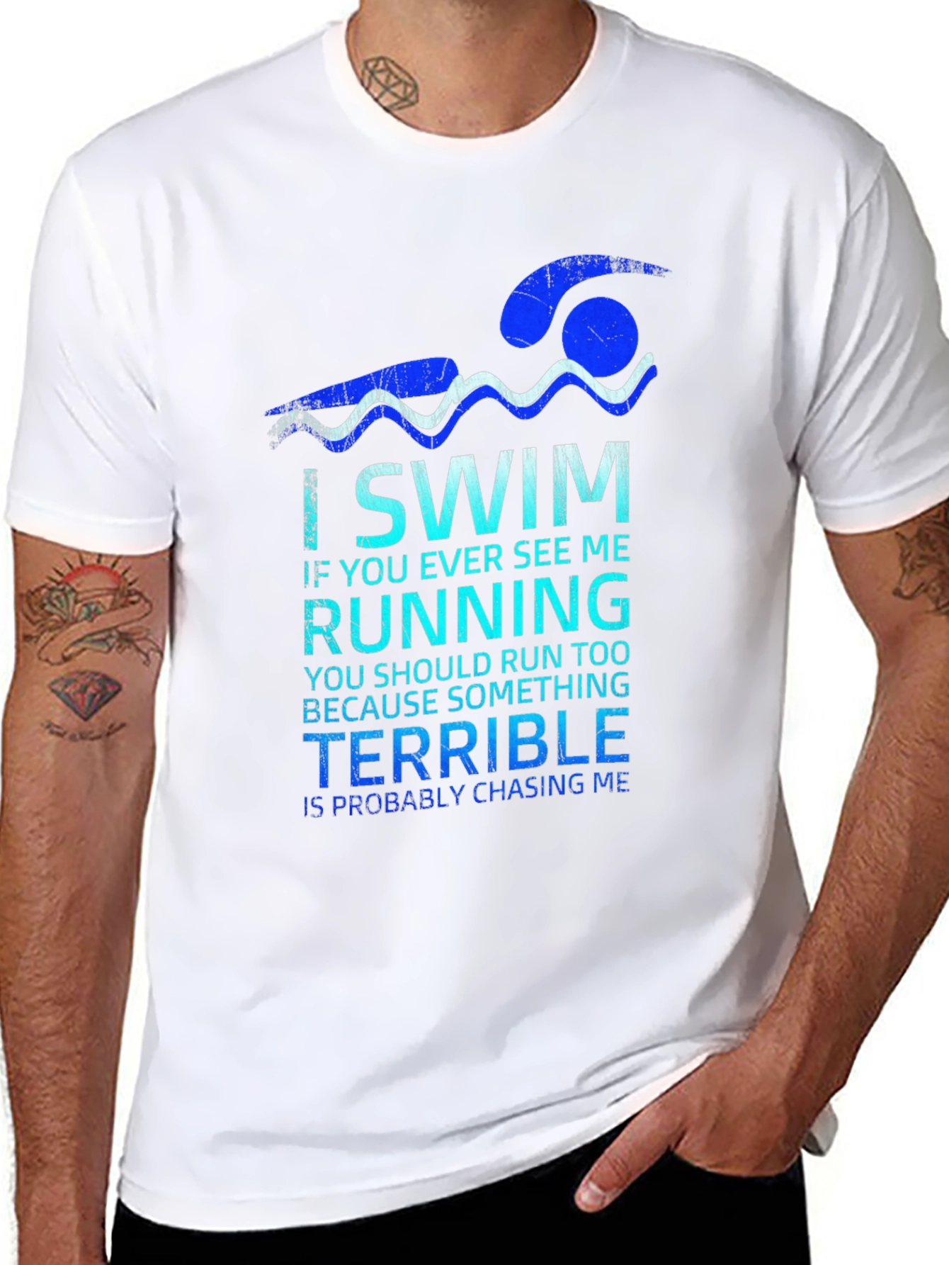 I Swim Terrible Chasing Me Graphic Tee