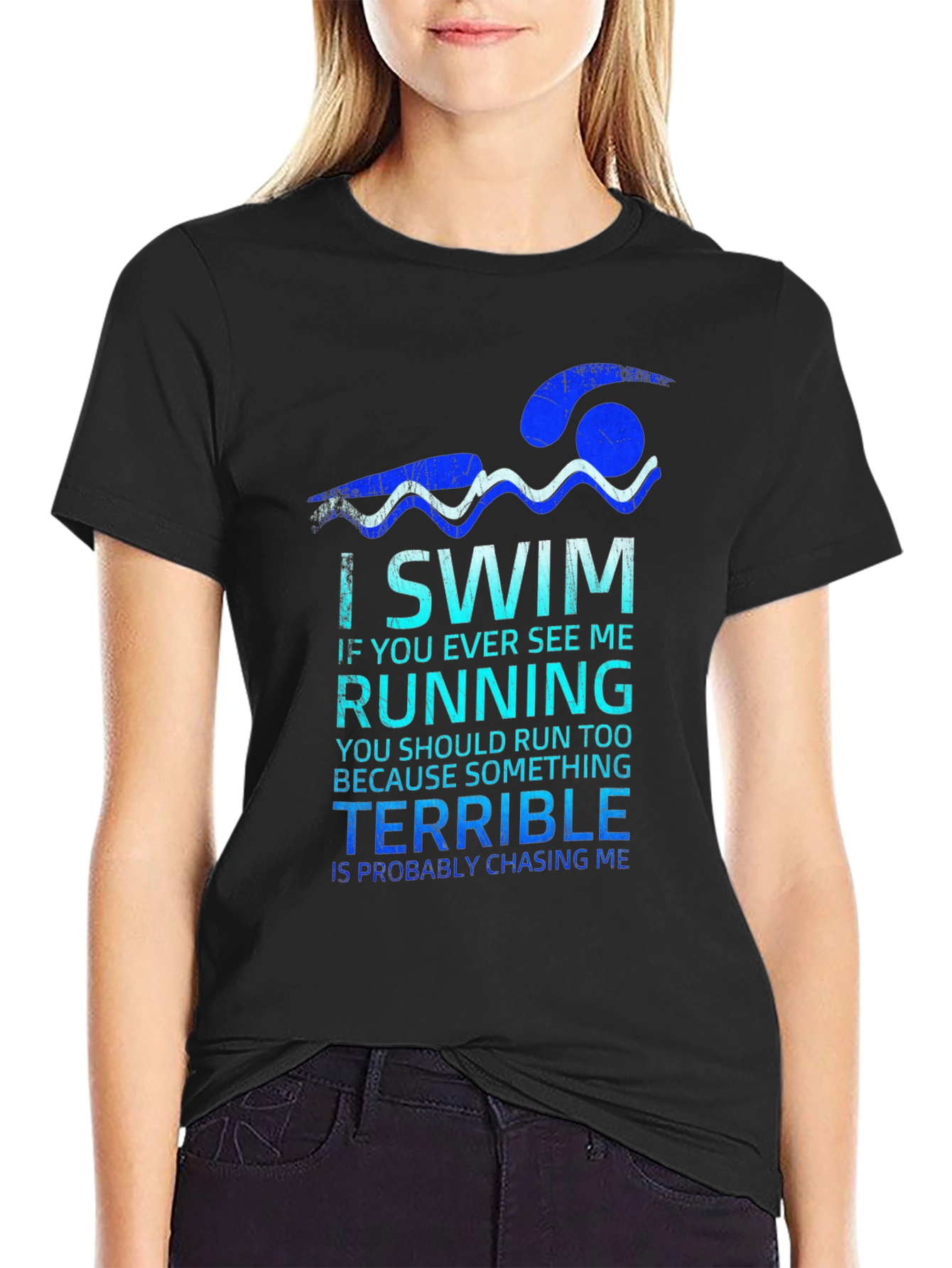 I Swim Terrible Chasing Me Graphic Tee