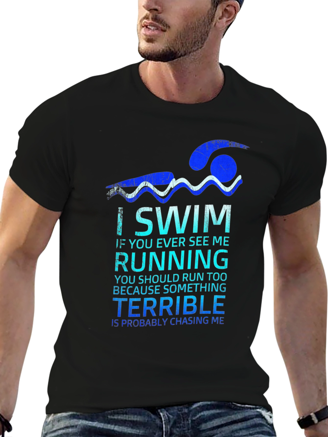 I Swim Terrible Chasing Me Graphic Tee