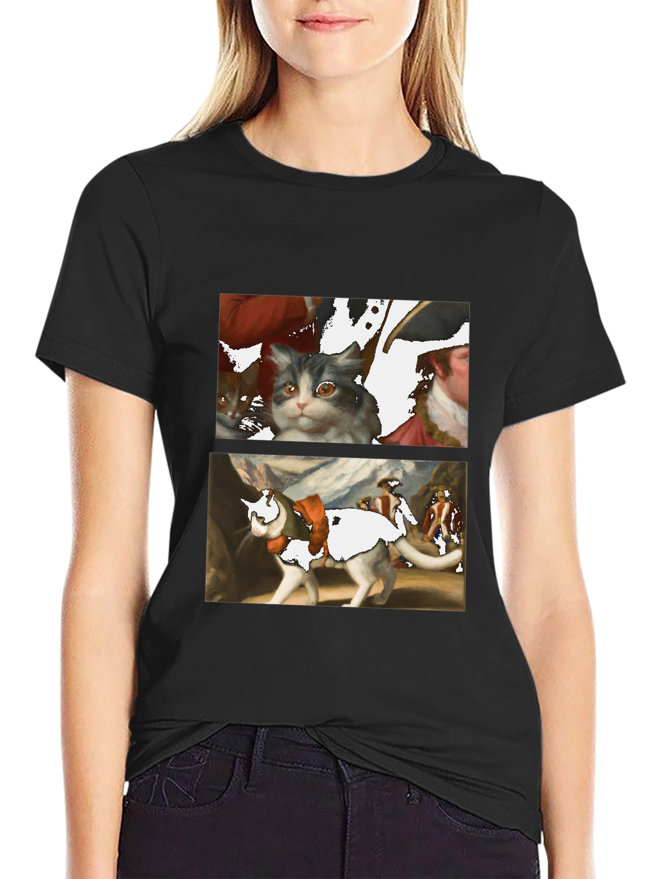 Artsy Cat T-Shirt - Unique Graphic Tee