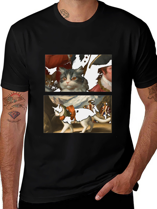 Artsy Cat T-Shirt - Unique Graphic Tee