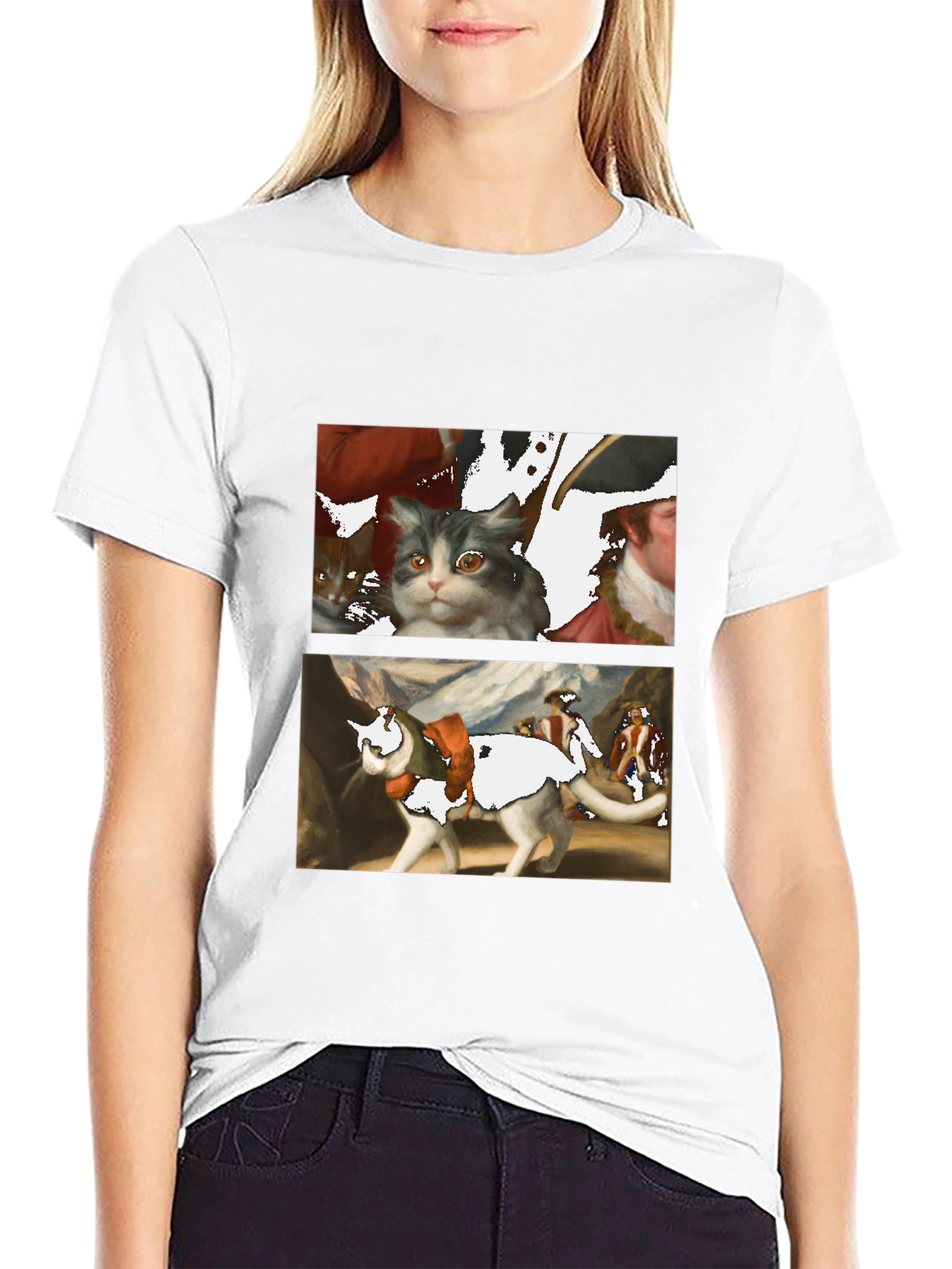 Artsy Cat T-Shirt - Unique Graphic Tee