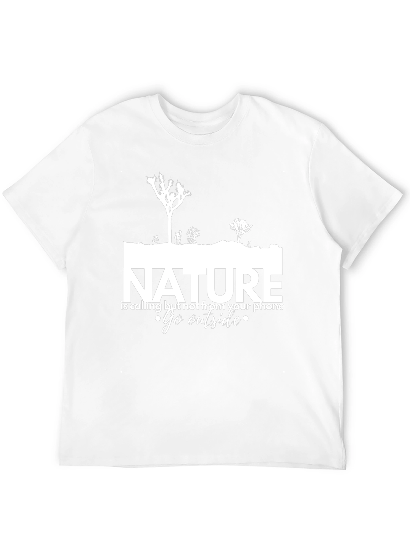 Nature Calling Black Graphic T-Shirt - Go Outside