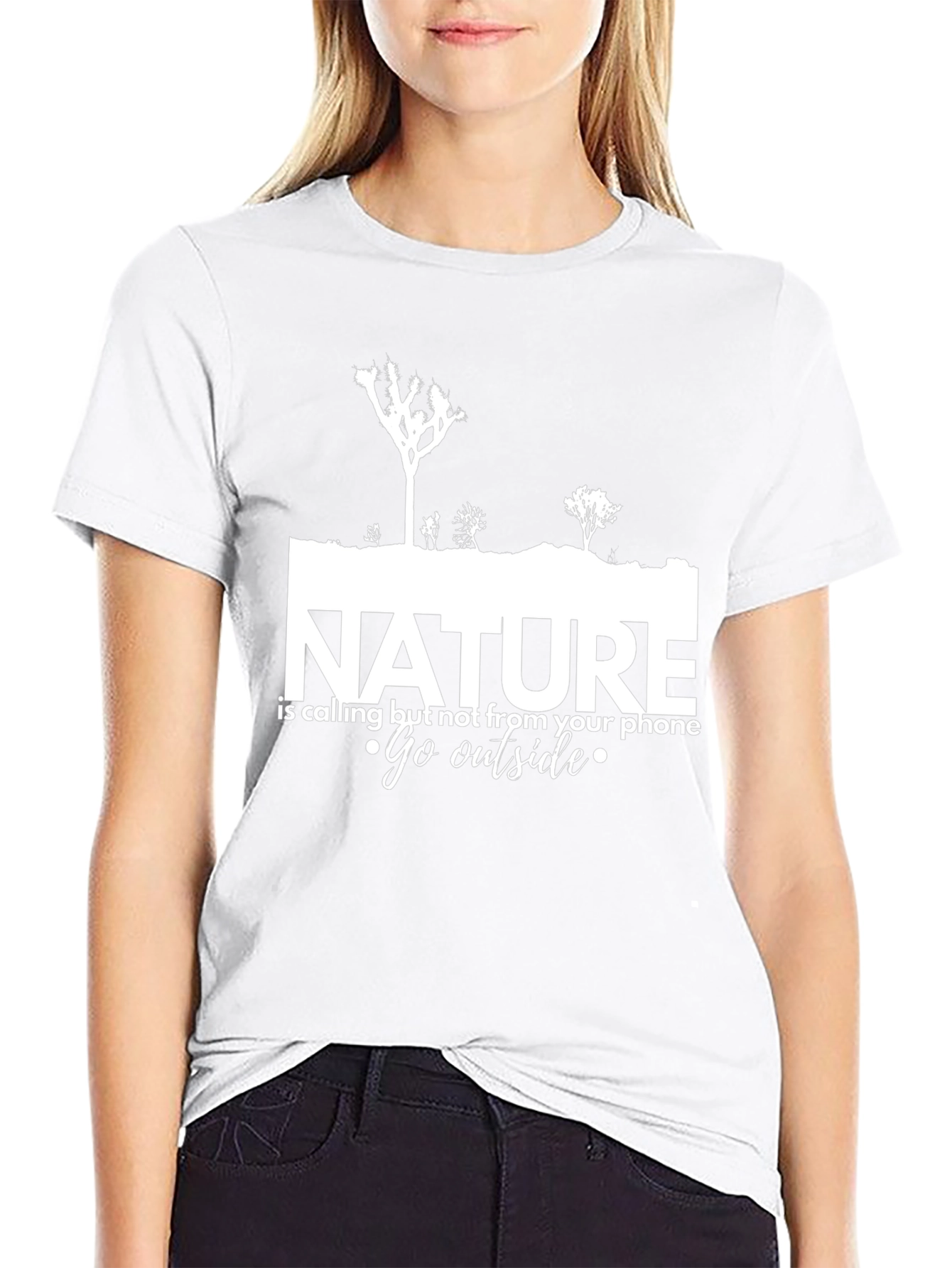 Nature Calling Black Graphic T-Shirt - Go Outside