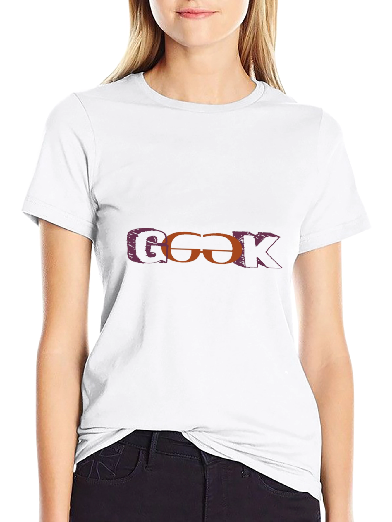 Geek Graphic T-Shirt - Black Crew Neck Tee