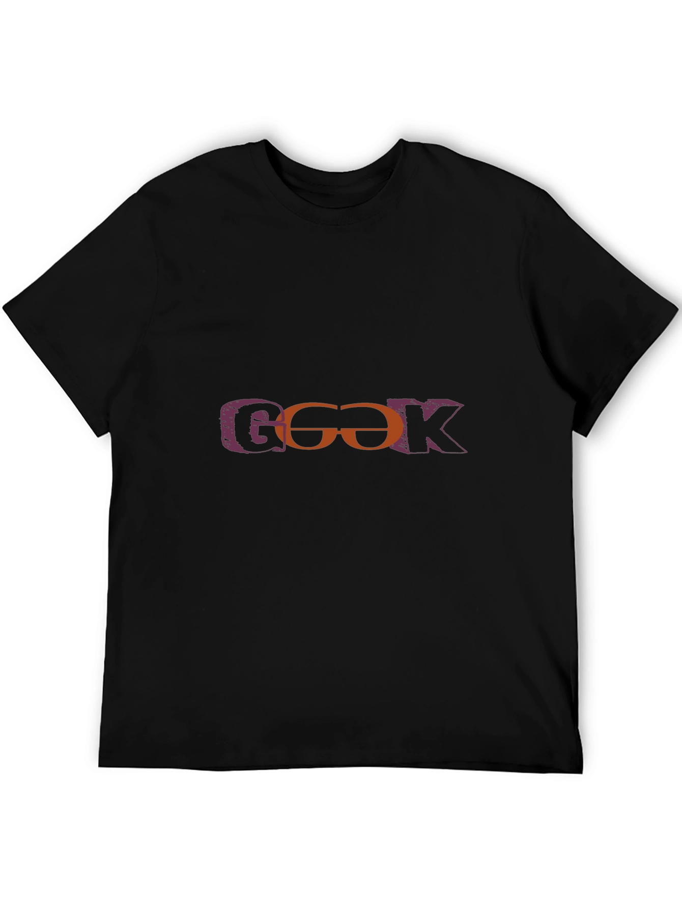 Geek Graphic T-Shirt - Black Crew Neck Tee