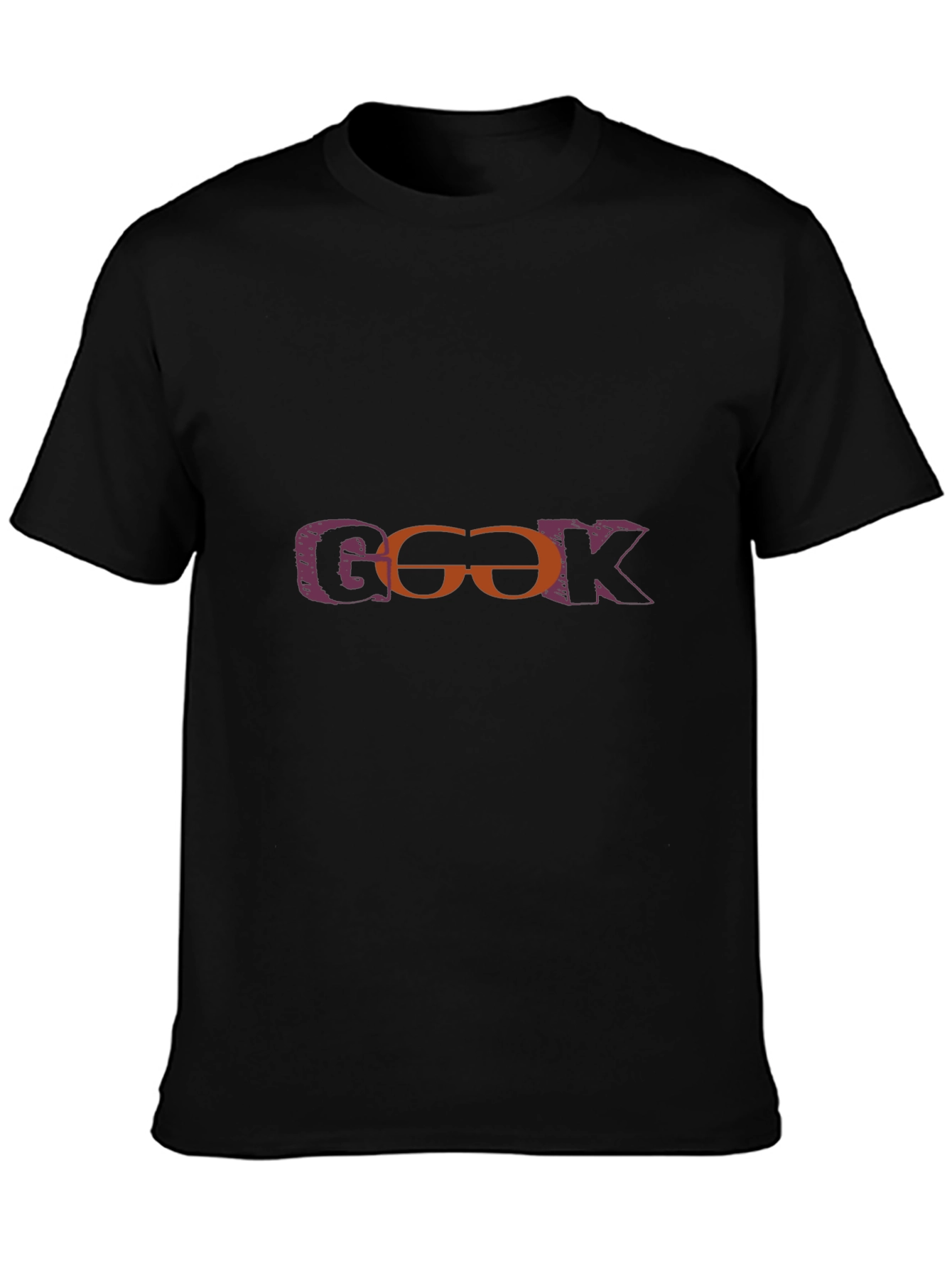 Geek Graphic T-Shirt - Black Crew Neck Tee