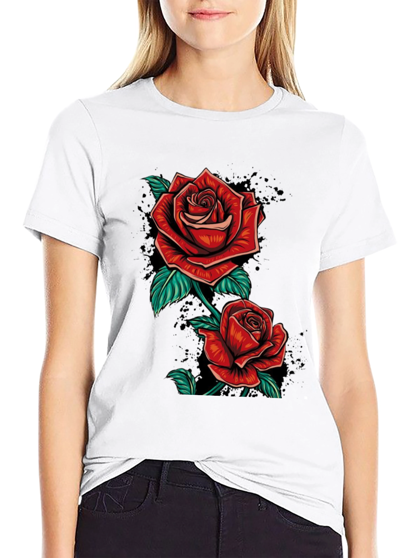 Rose T-Shirt - Floral Graphic Tee