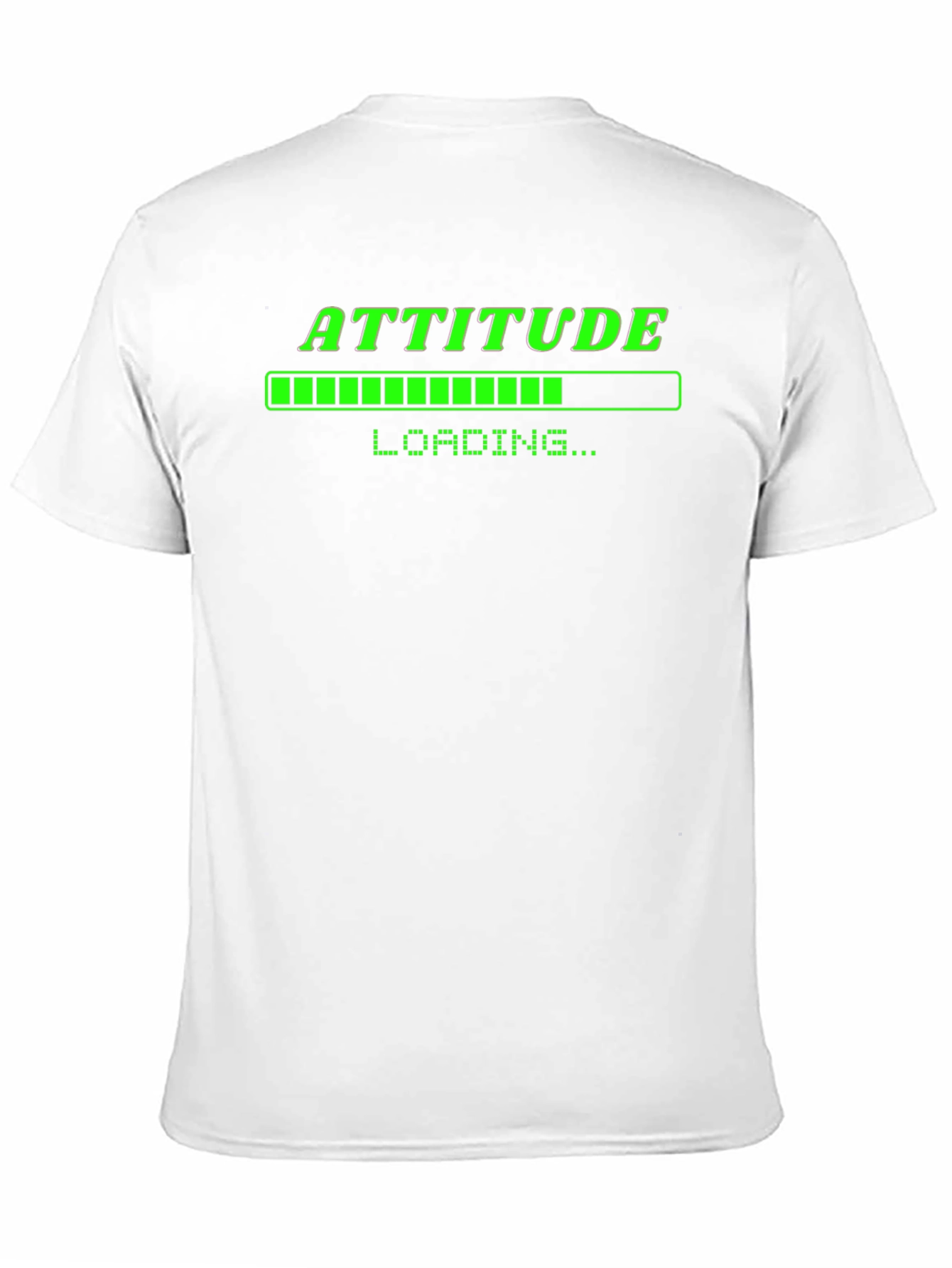 Attitude Loading T-Shirt - Black Cotton Graphic Tee