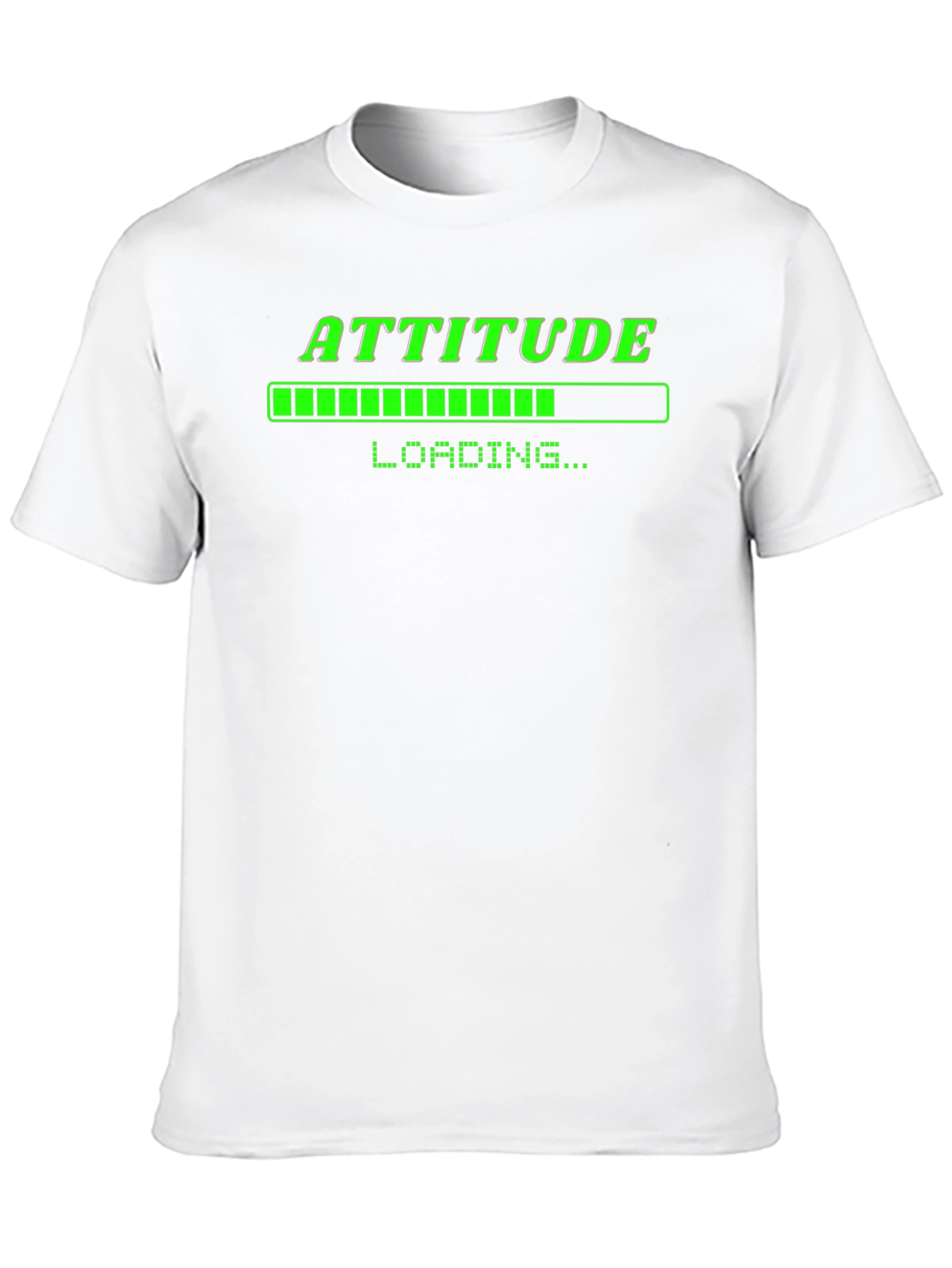 Attitude Loading T-Shirt - Black Cotton Graphic Tee