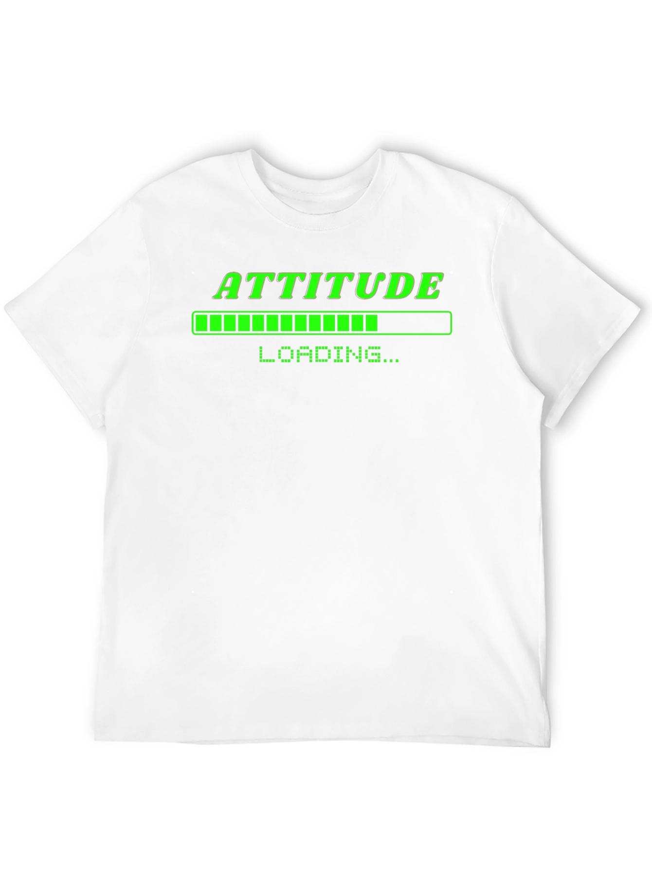 Attitude Loading T-Shirt - Black Cotton Graphic Tee