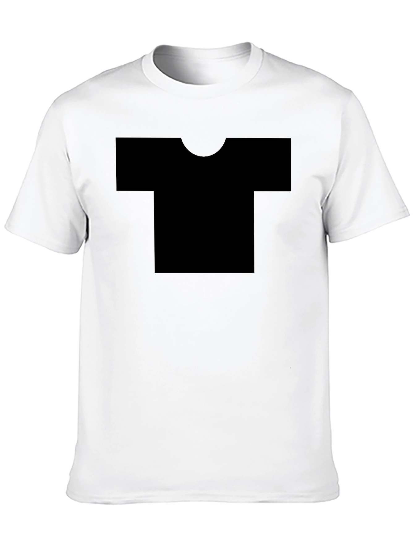 Plain Black Short Sleeve Crew Neck T-Shirt