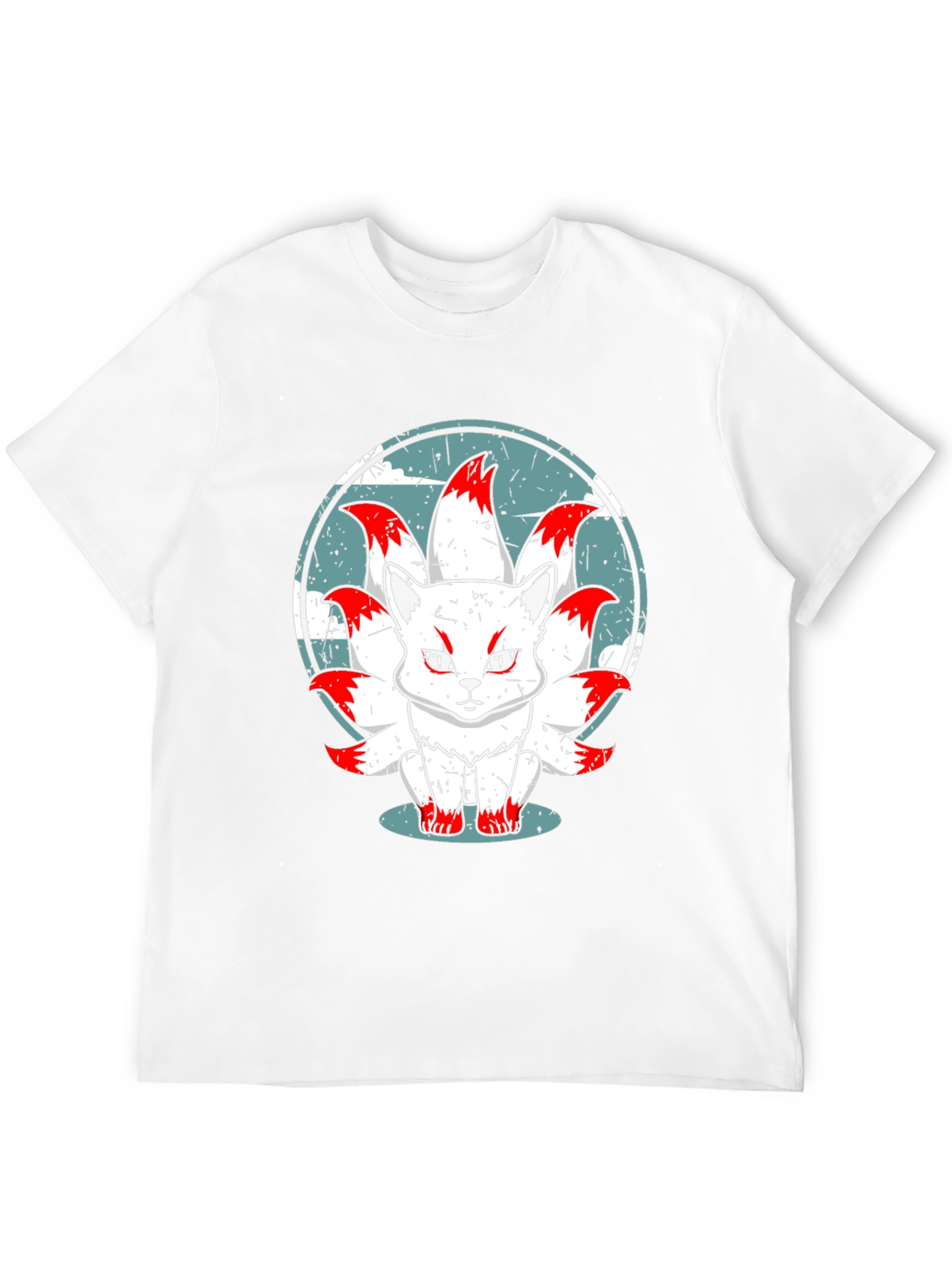 Nine-Tailed Fox Graphic Tee - Anime Style