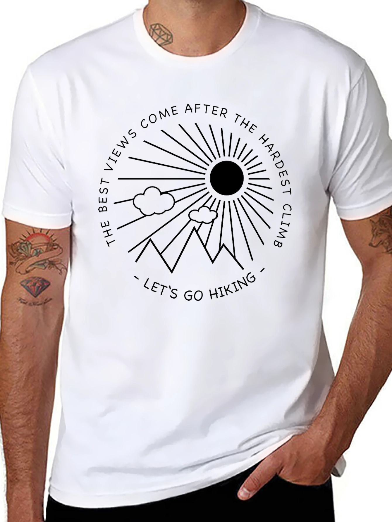 Hiking Graphic T-Shirt - Best Views After Hardest Climb
