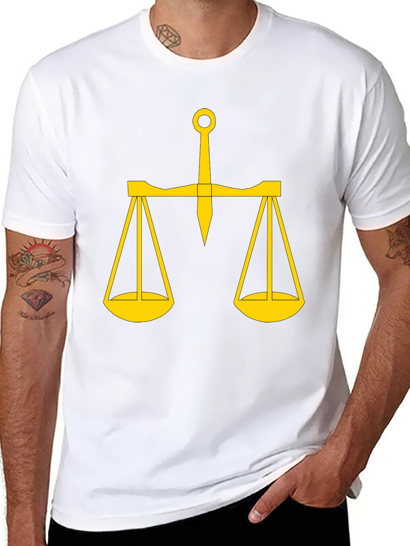 Scales of Justice Graphic Tee - Black