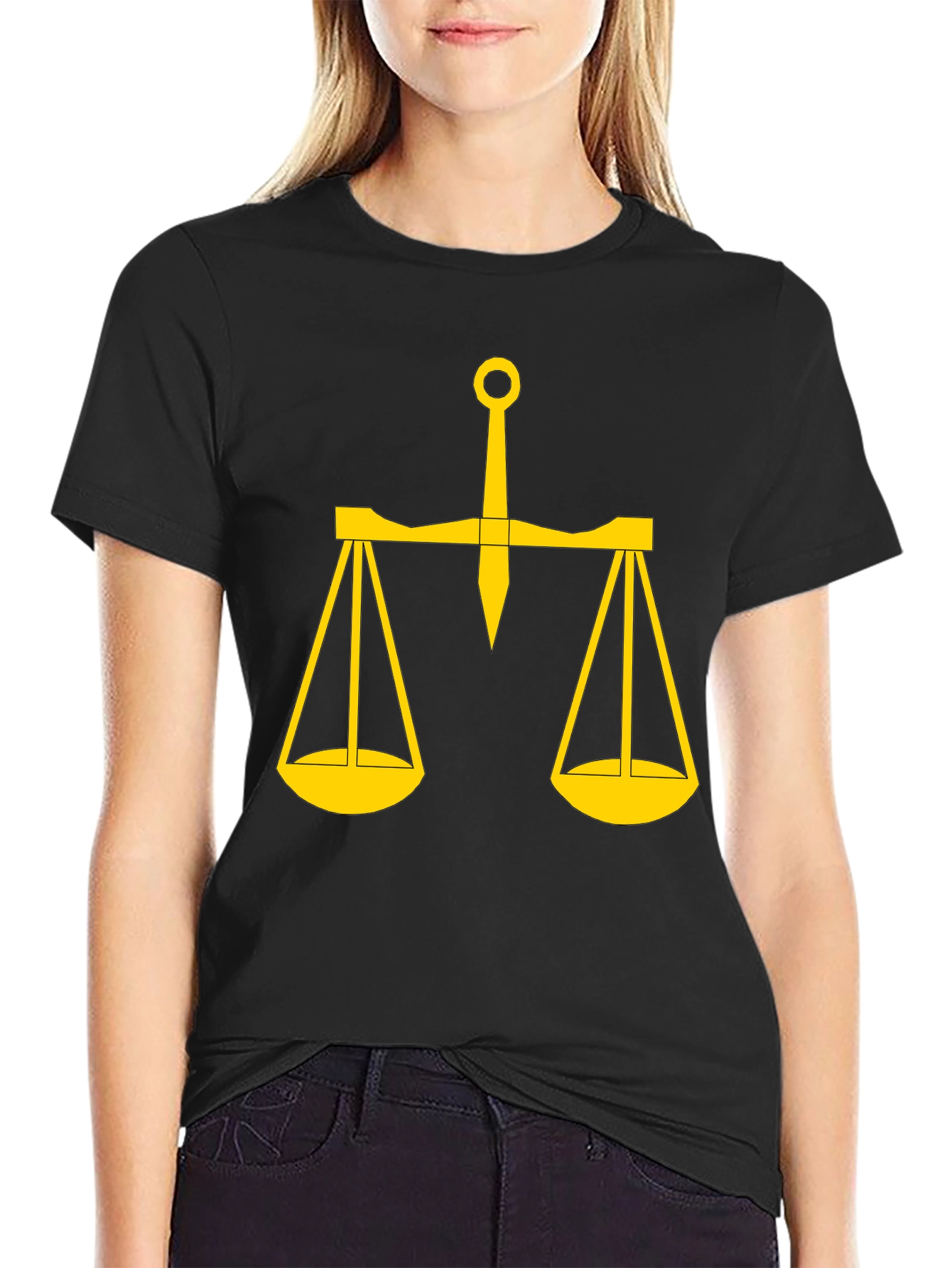 Scales of Justice Graphic Tee - Black