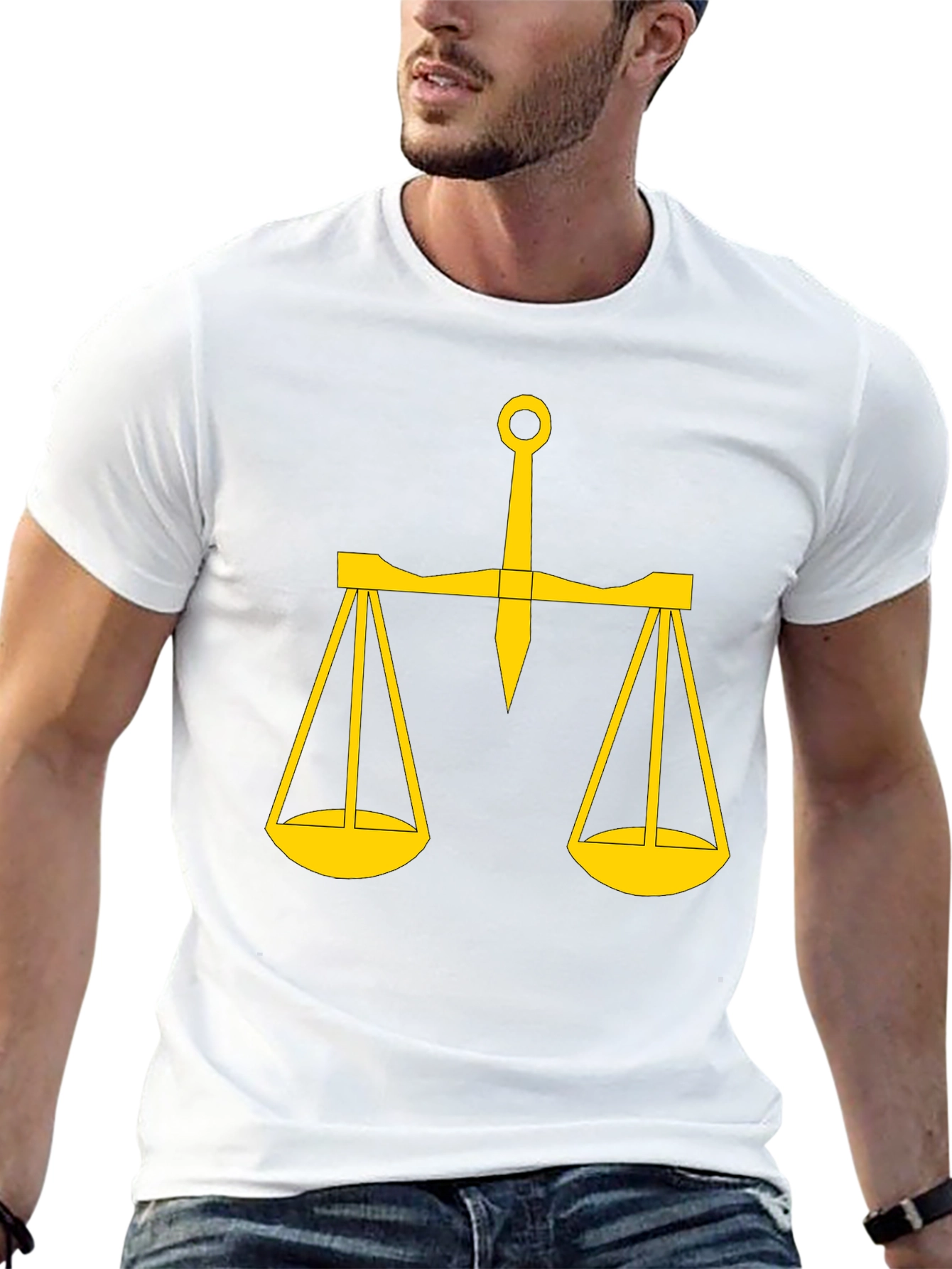 Scales of Justice Graphic Tee - Black