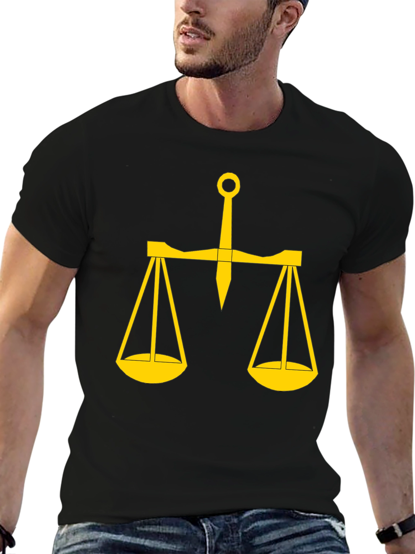 Scales of Justice Graphic Tee - Black