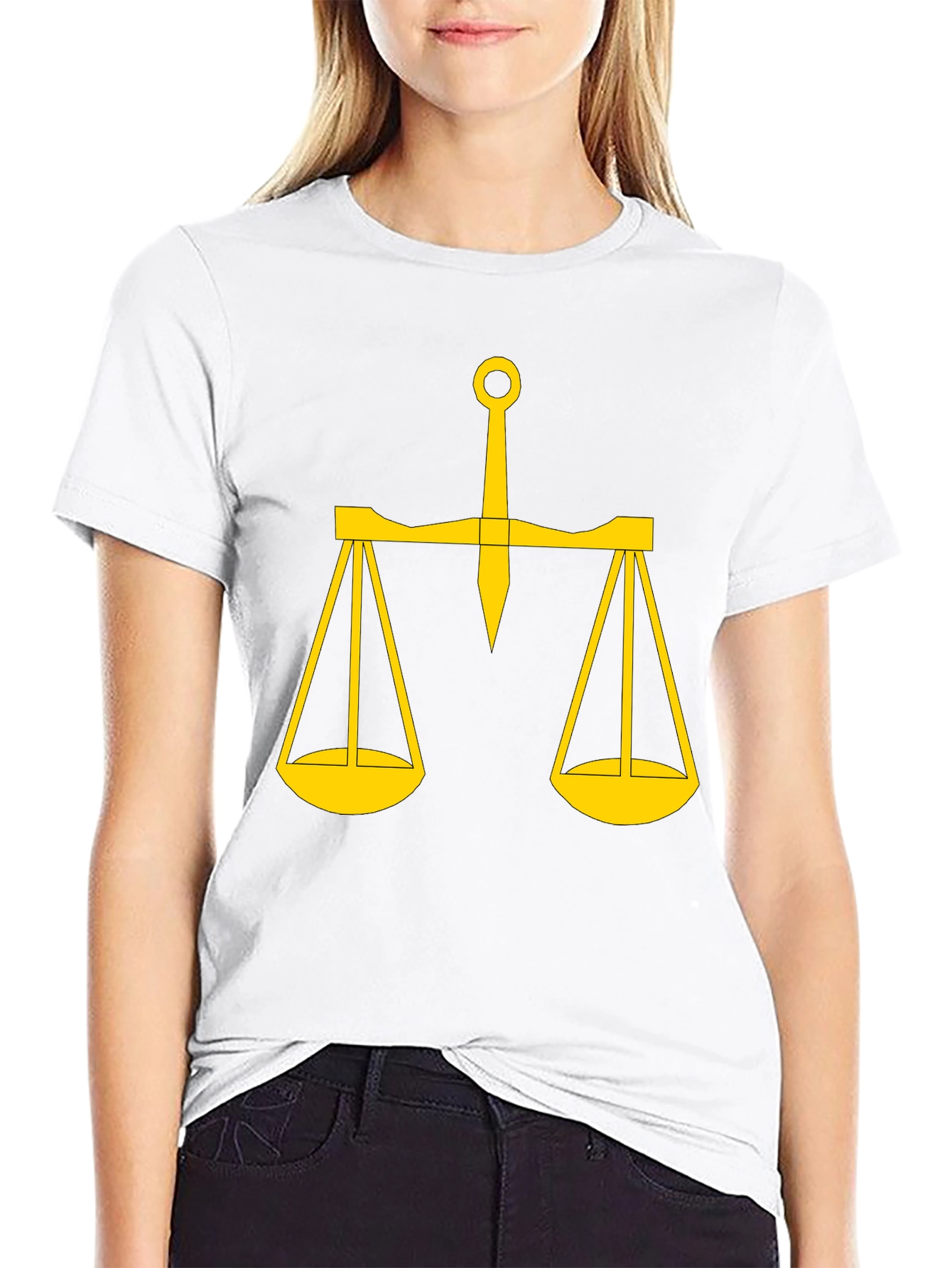 Scales of Justice Graphic Tee - Black