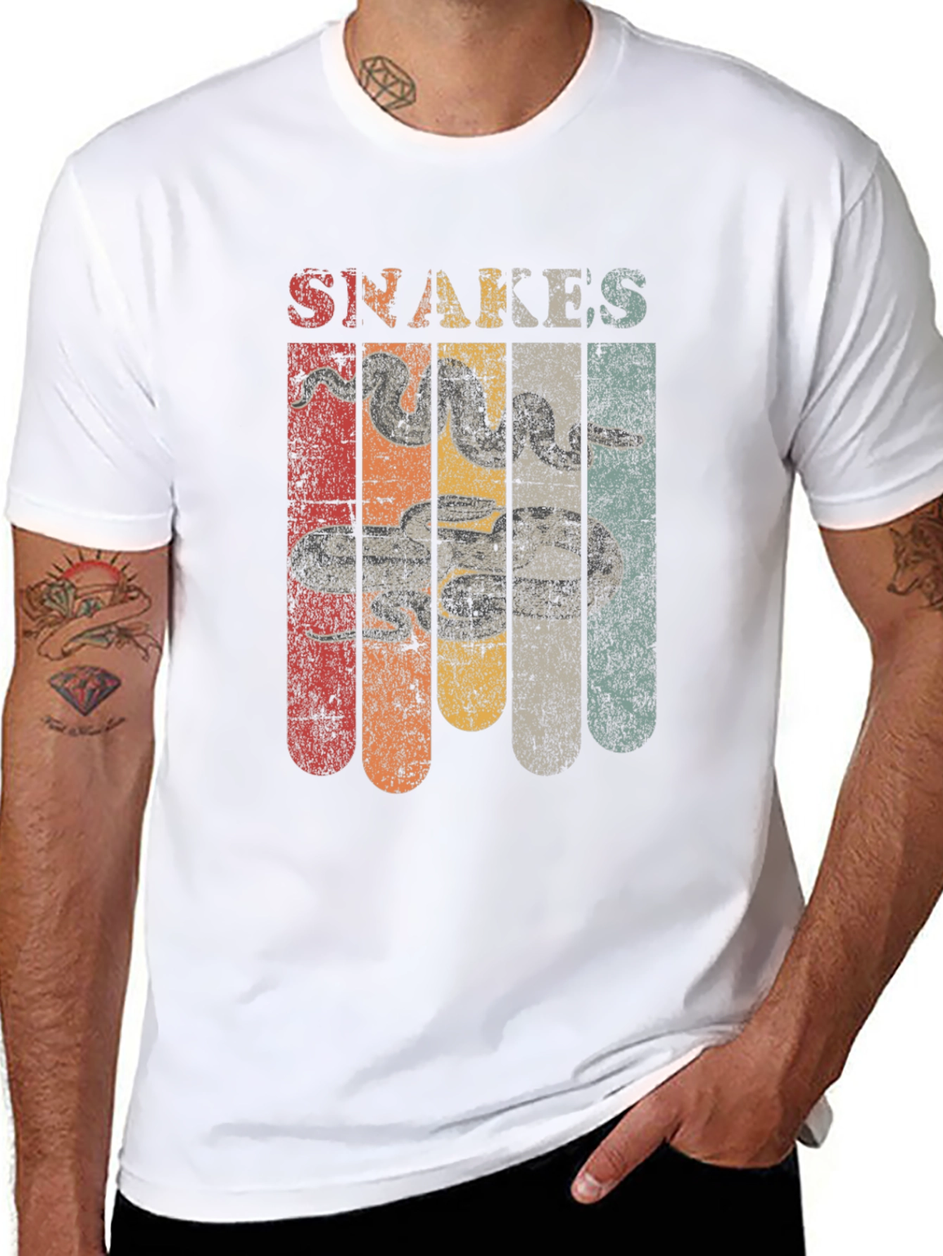 Retro Snakes Graphic T-Shirt