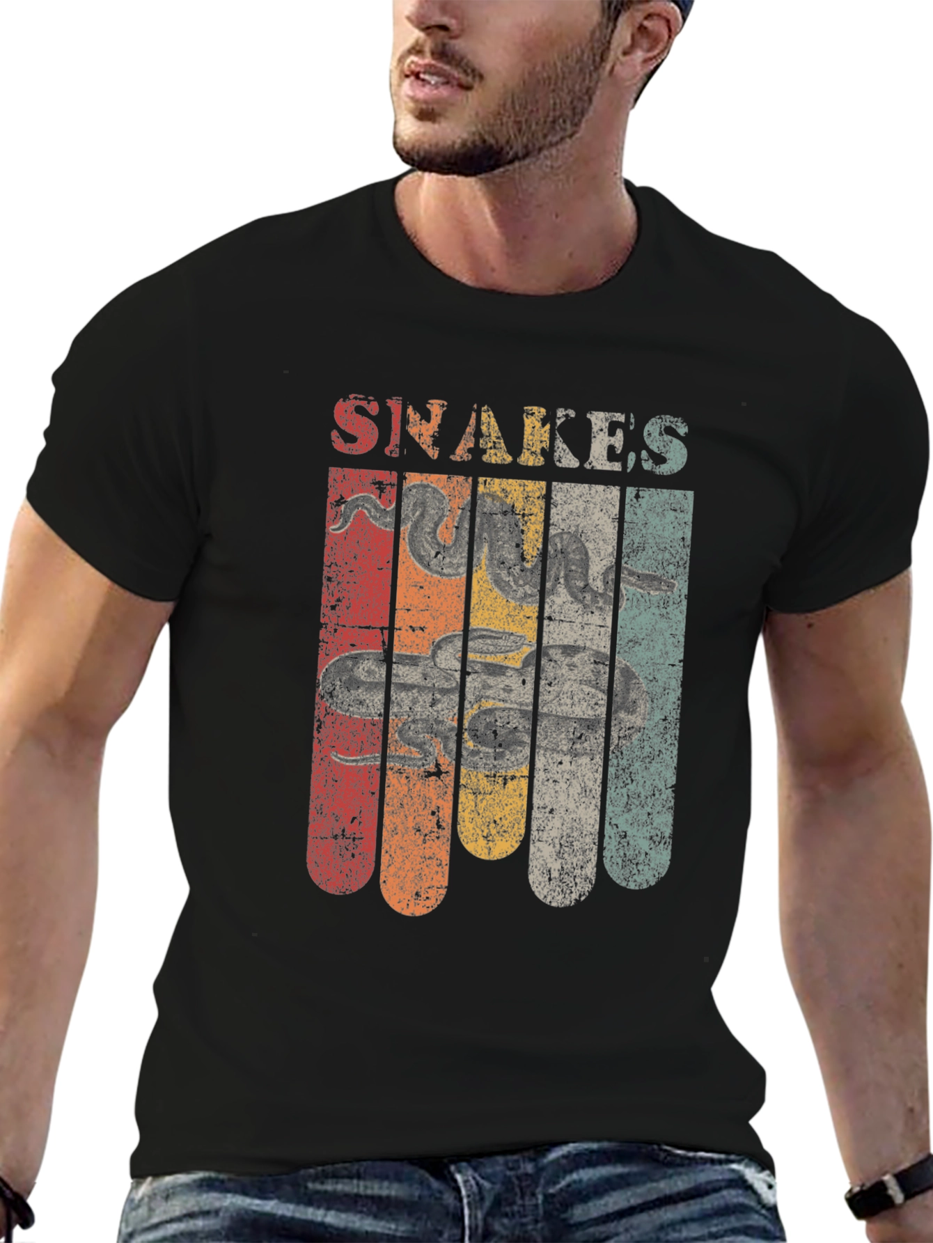 Retro Snakes Graphic T-Shirt
