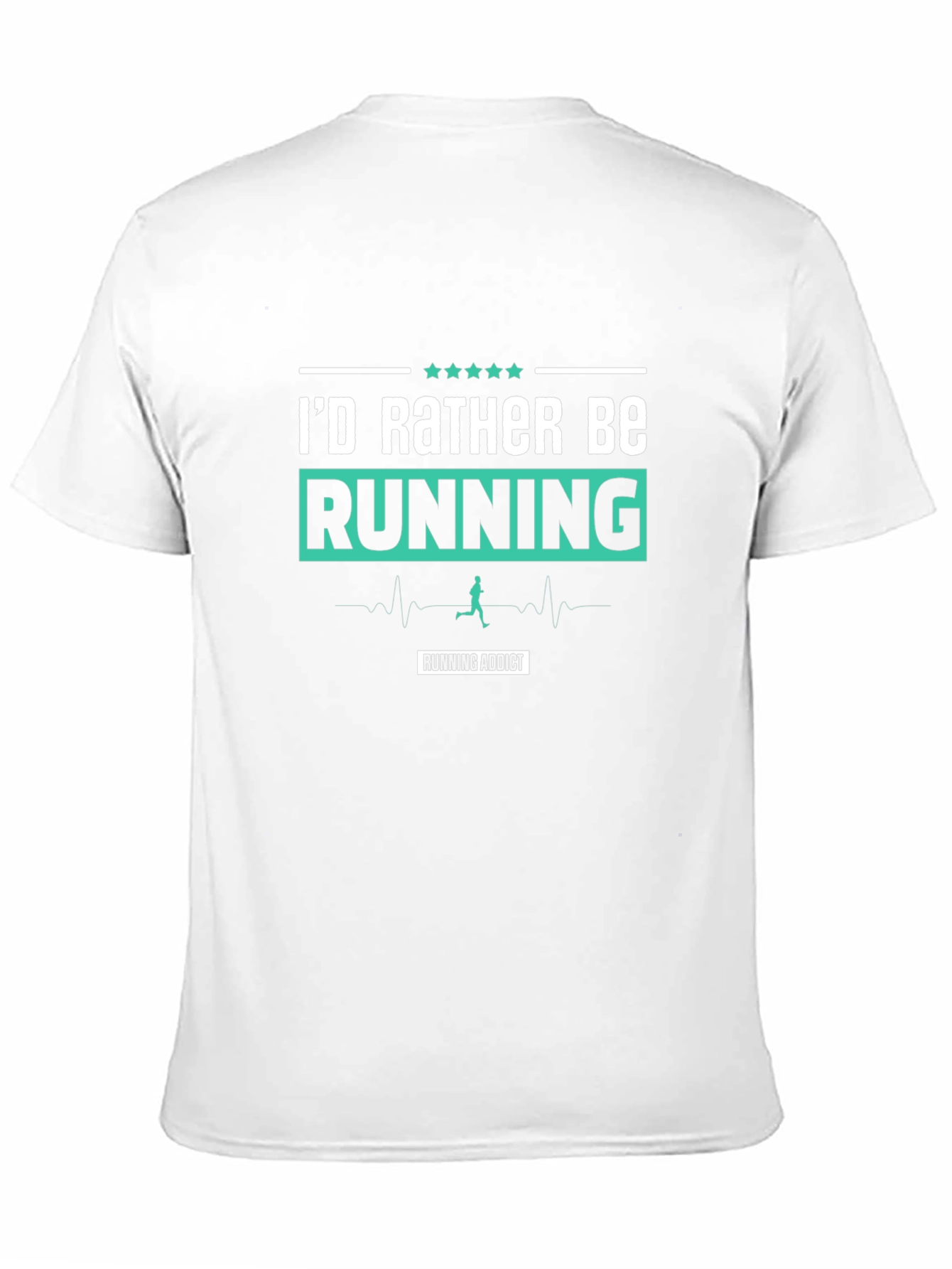Id Rather Be Running T-Shirt Running Addict Black