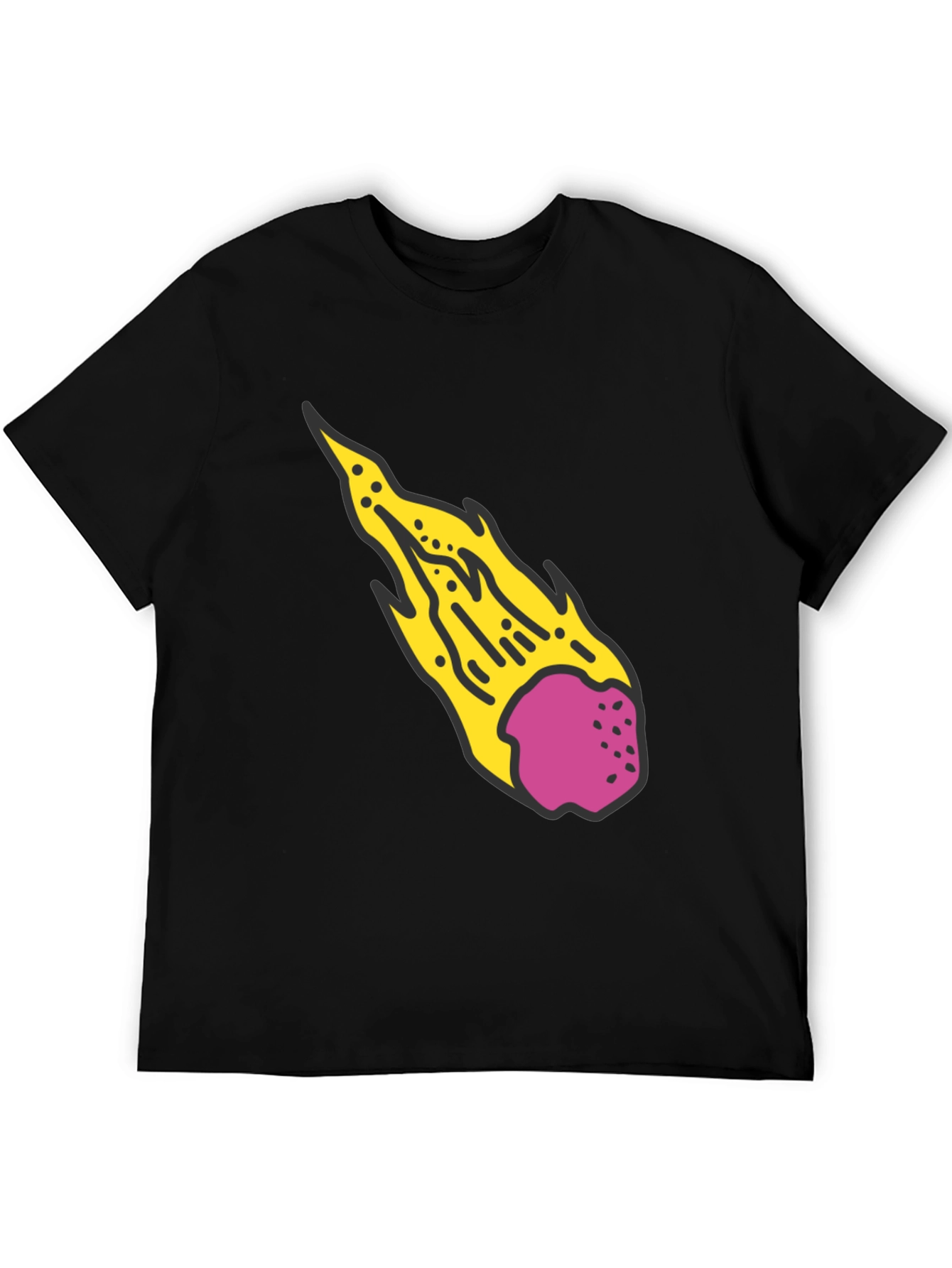 Meteor Graphic Black T-Shirt