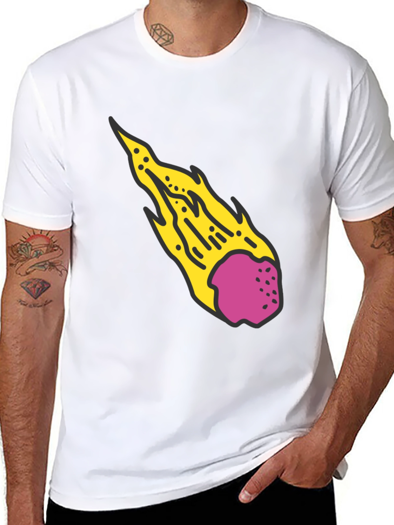 Meteor Graphic Black T-Shirt