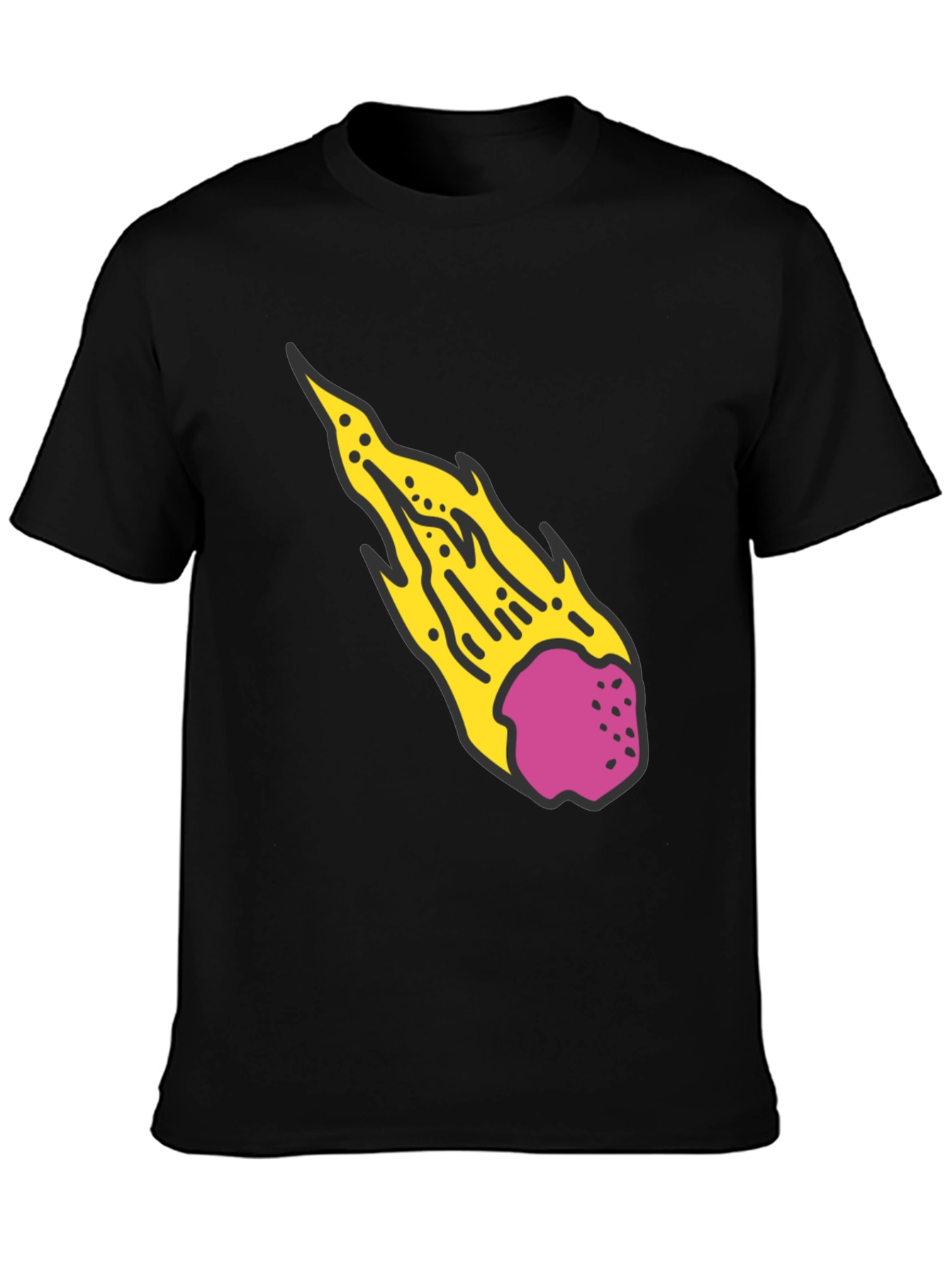 Meteor Graphic Black T-Shirt