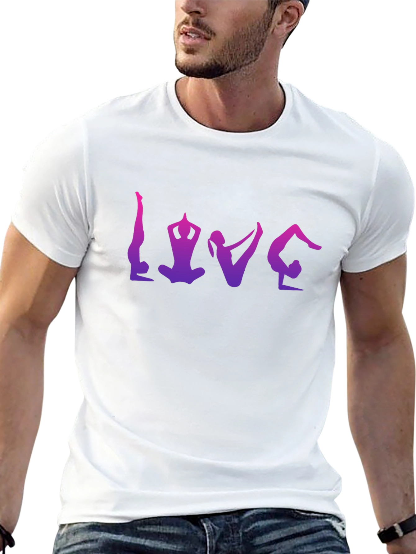 Yoga LOVE T-Shirt - Ombre Graphic Tee