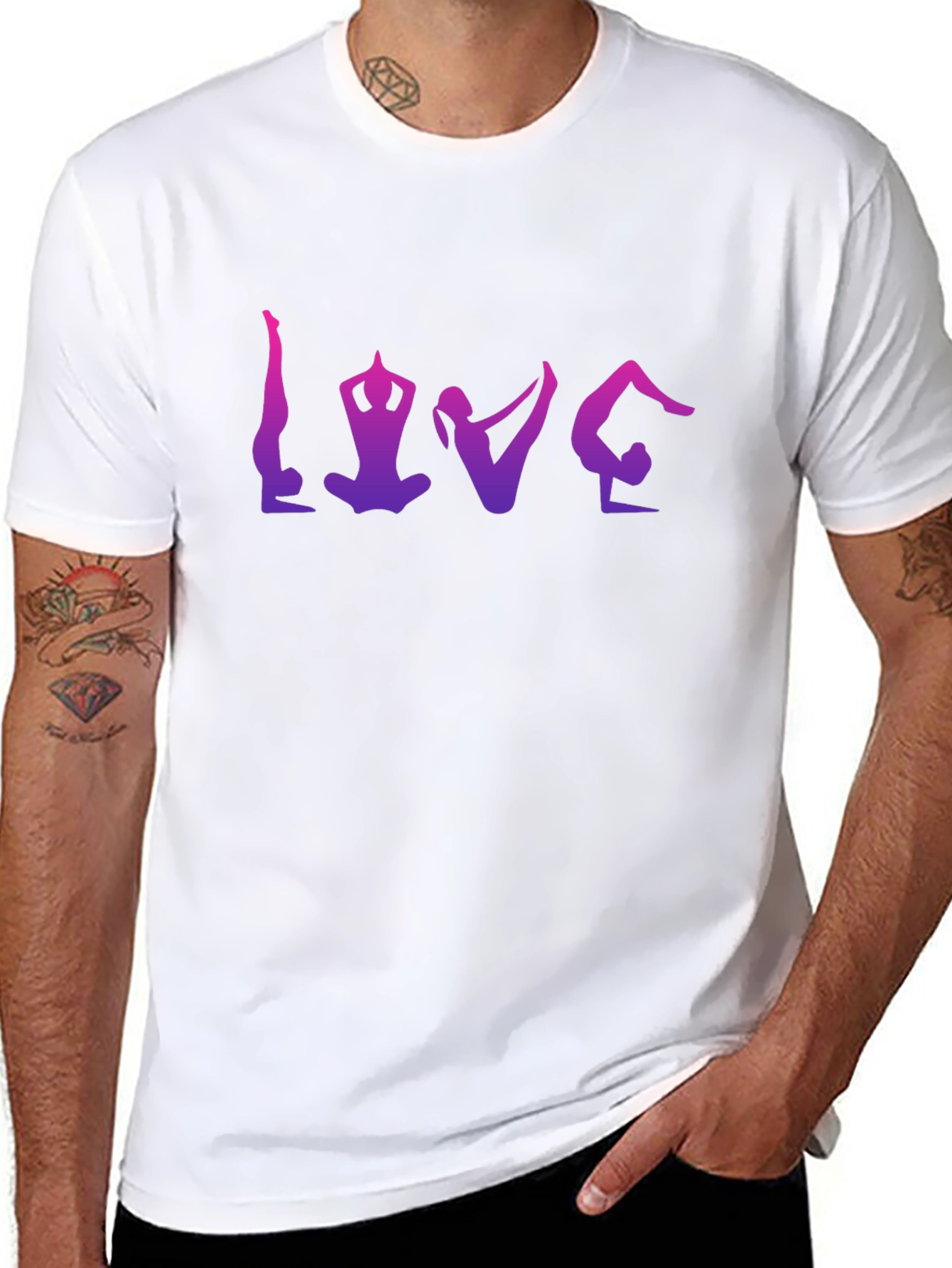 Yoga LOVE T-Shirt - Ombre Graphic Tee