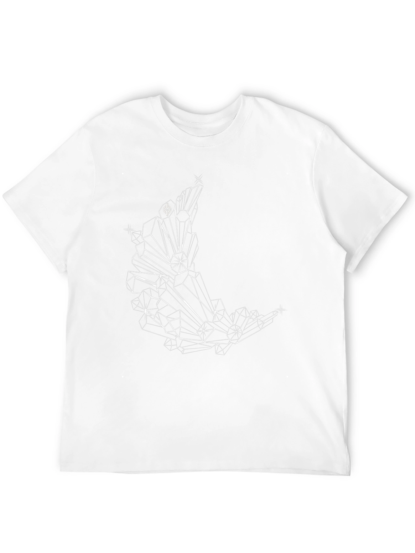 Geometric Moon Graphic Tee - Black Cotton Comfort