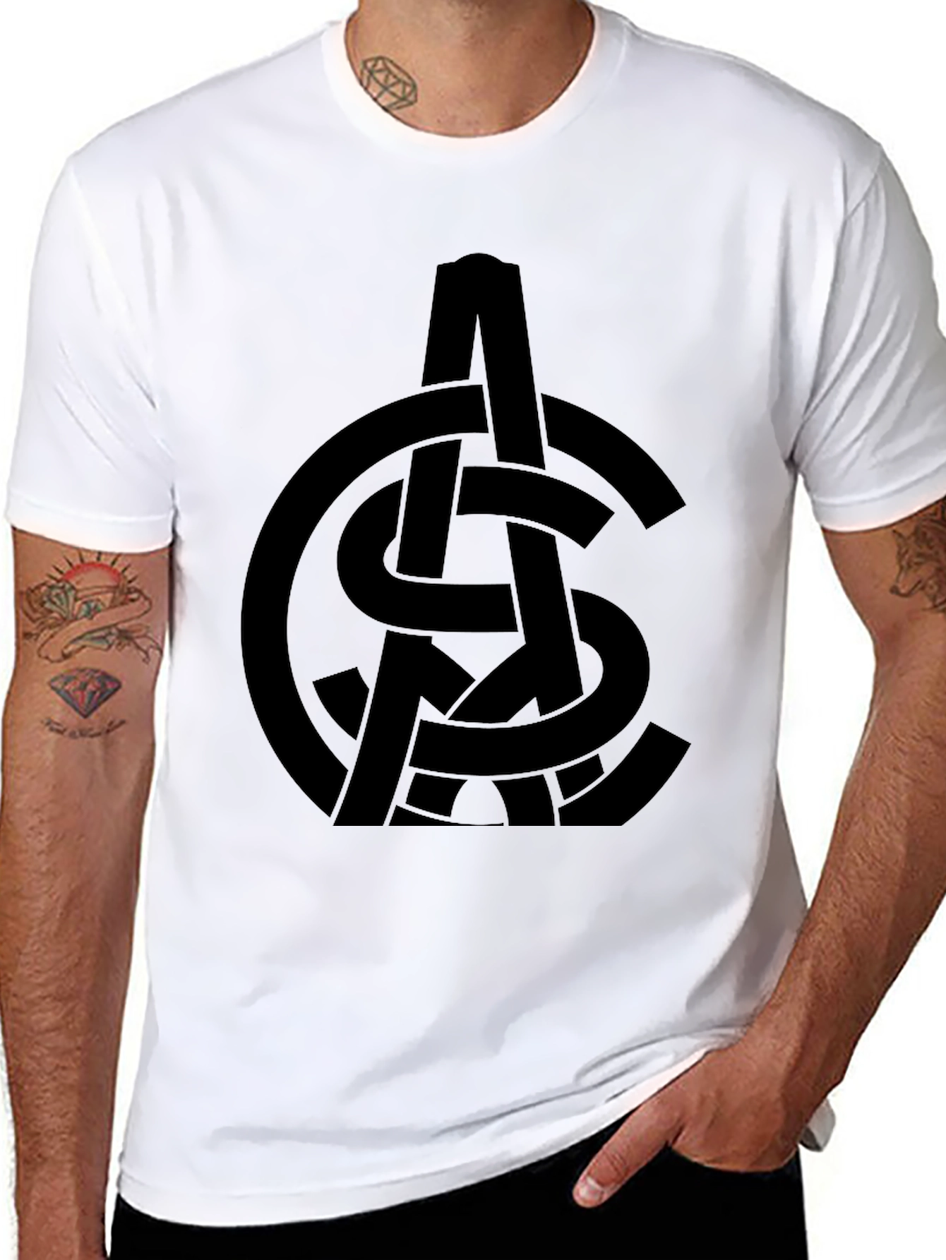 Mens Black Graphic T-Shirt