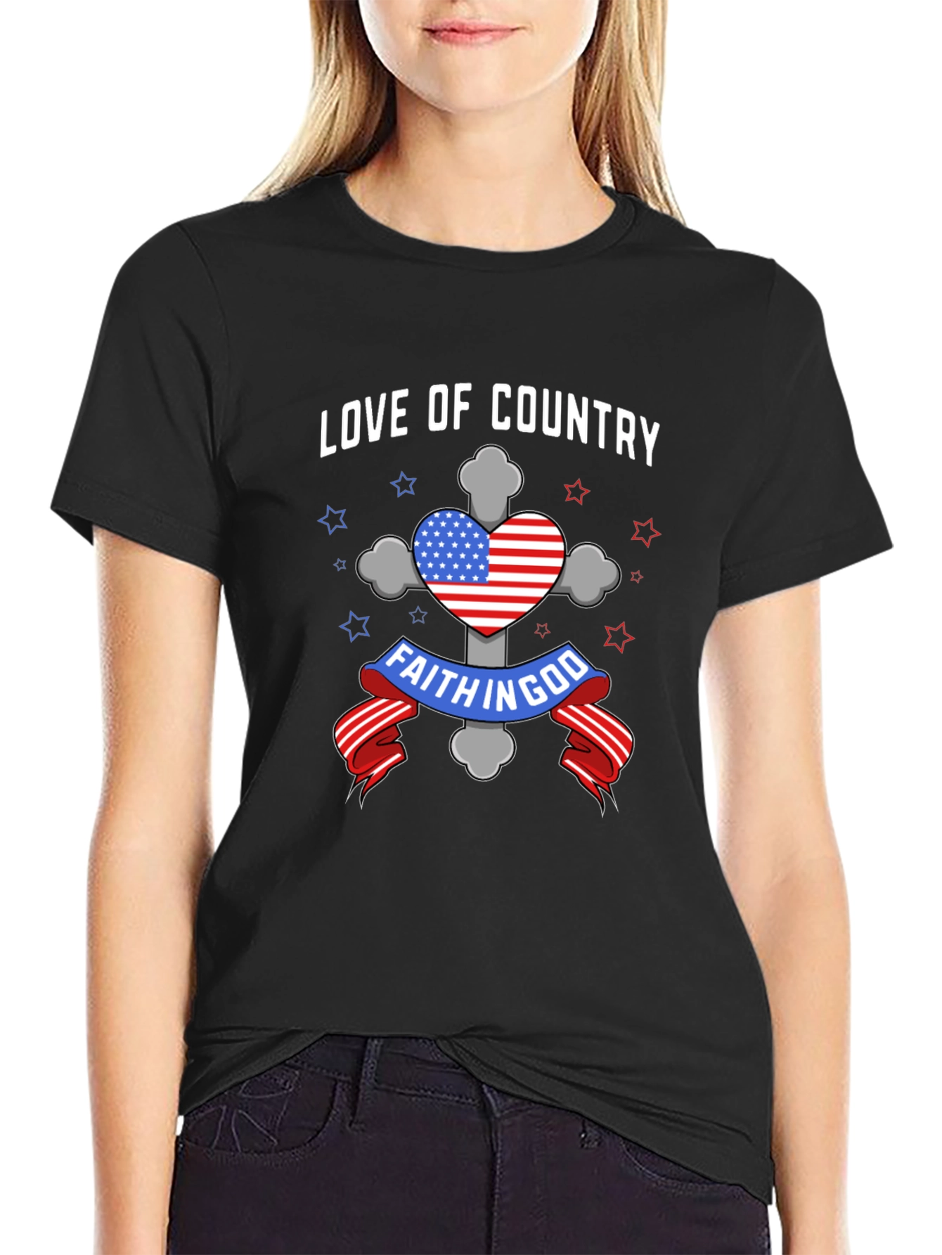 Faith In God Love of Country Patriotic T-Shirt