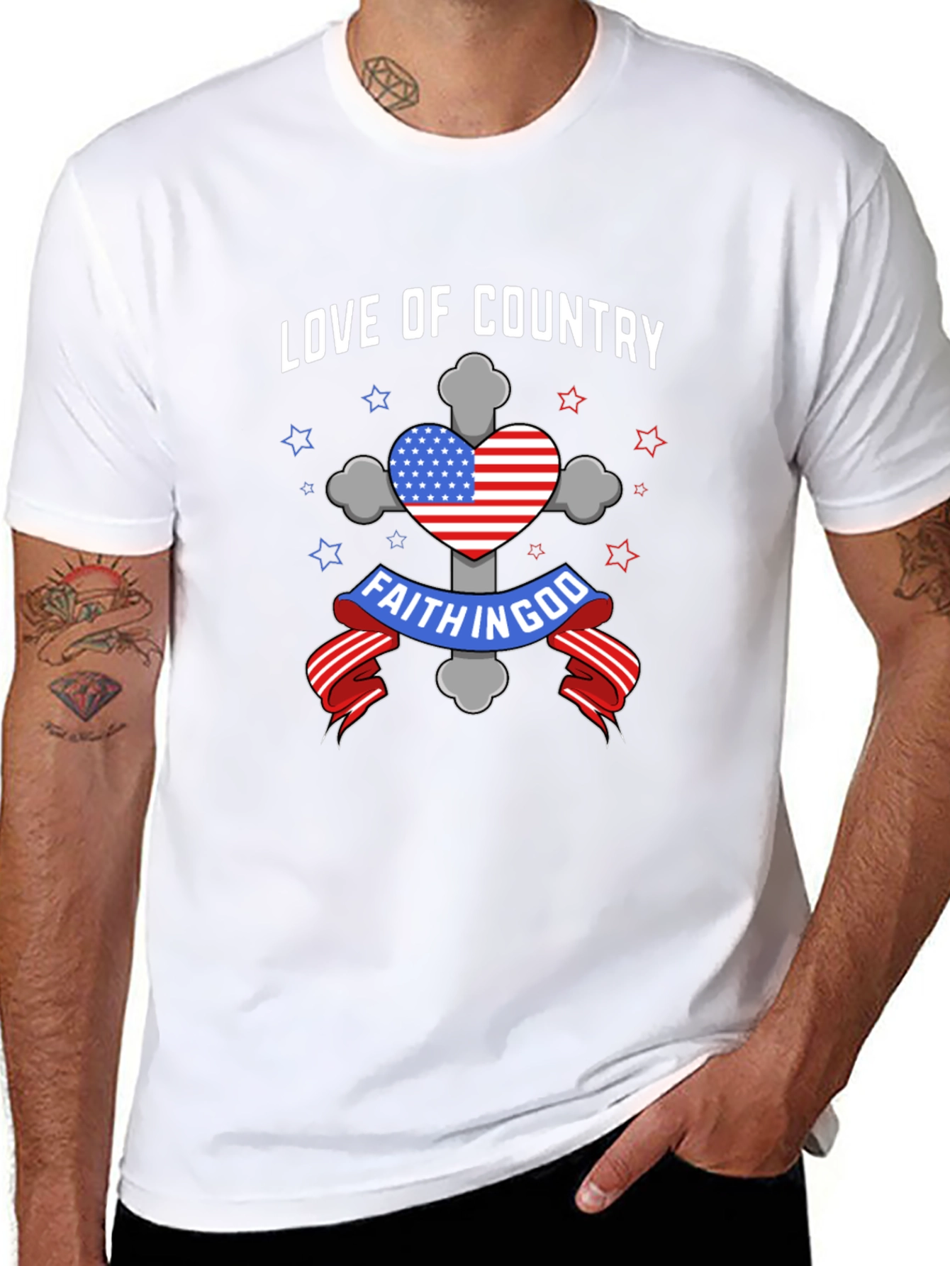 Faith In God Love of Country Patriotic T-Shirt