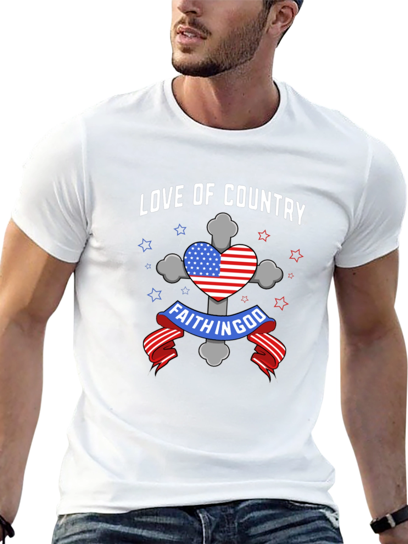 Faith In God Love of Country Patriotic T-Shirt